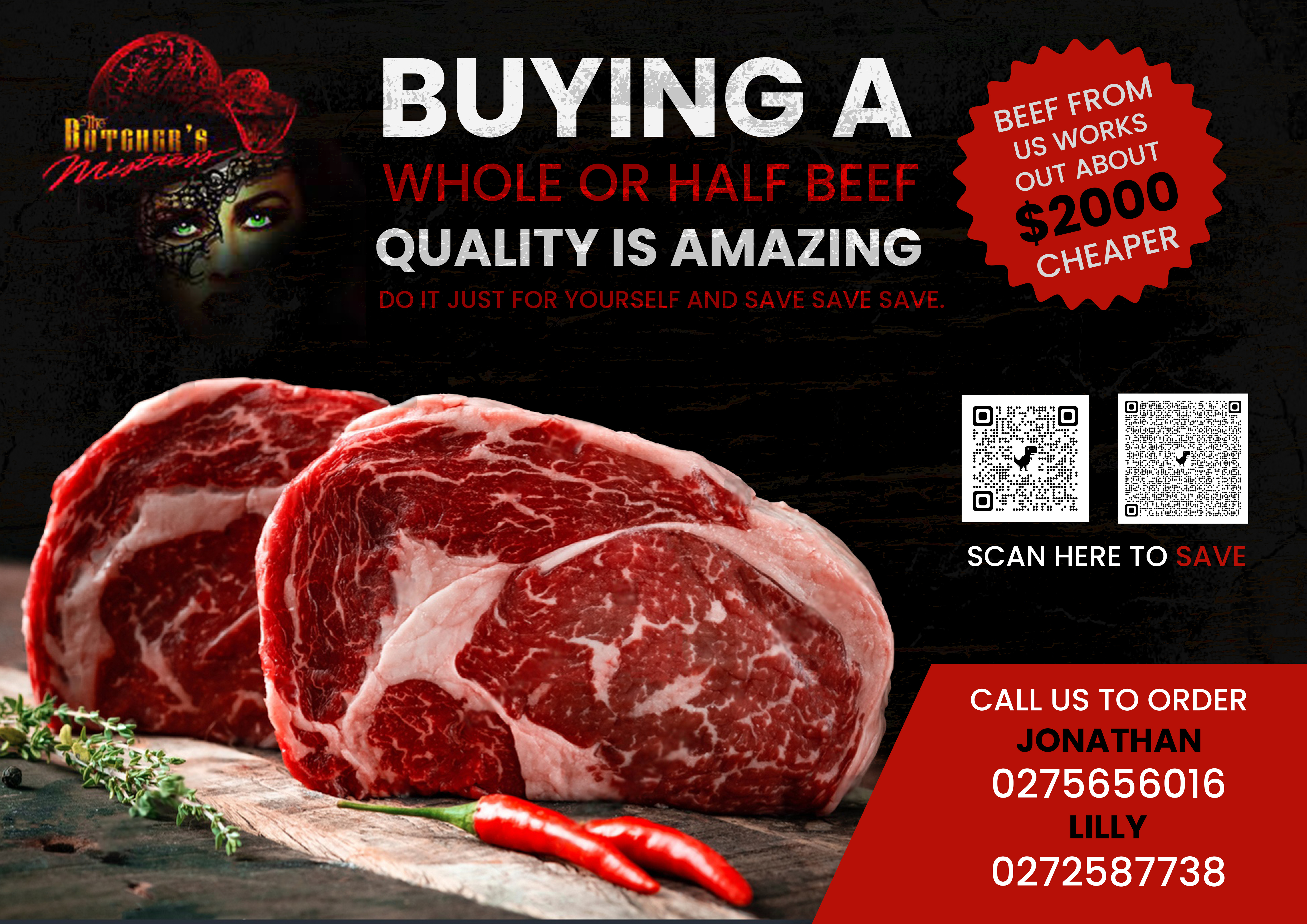 Flyer Design by Modan Mohan Mohini for The Butchers Mistress 2021 Ltd  | Design #30944867