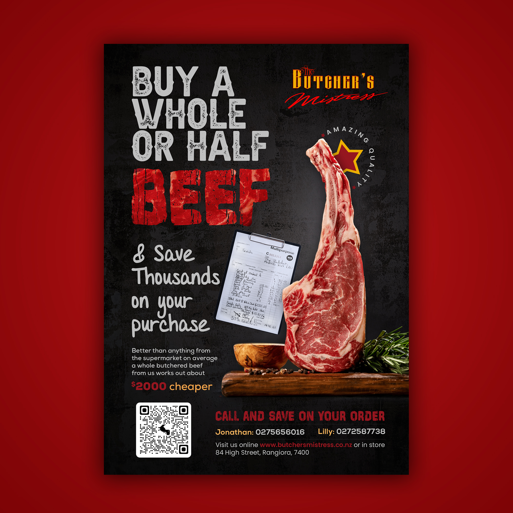 Flyer Design by debdesign for The Butchers Mistress 2021 Ltd  | Design #30941130