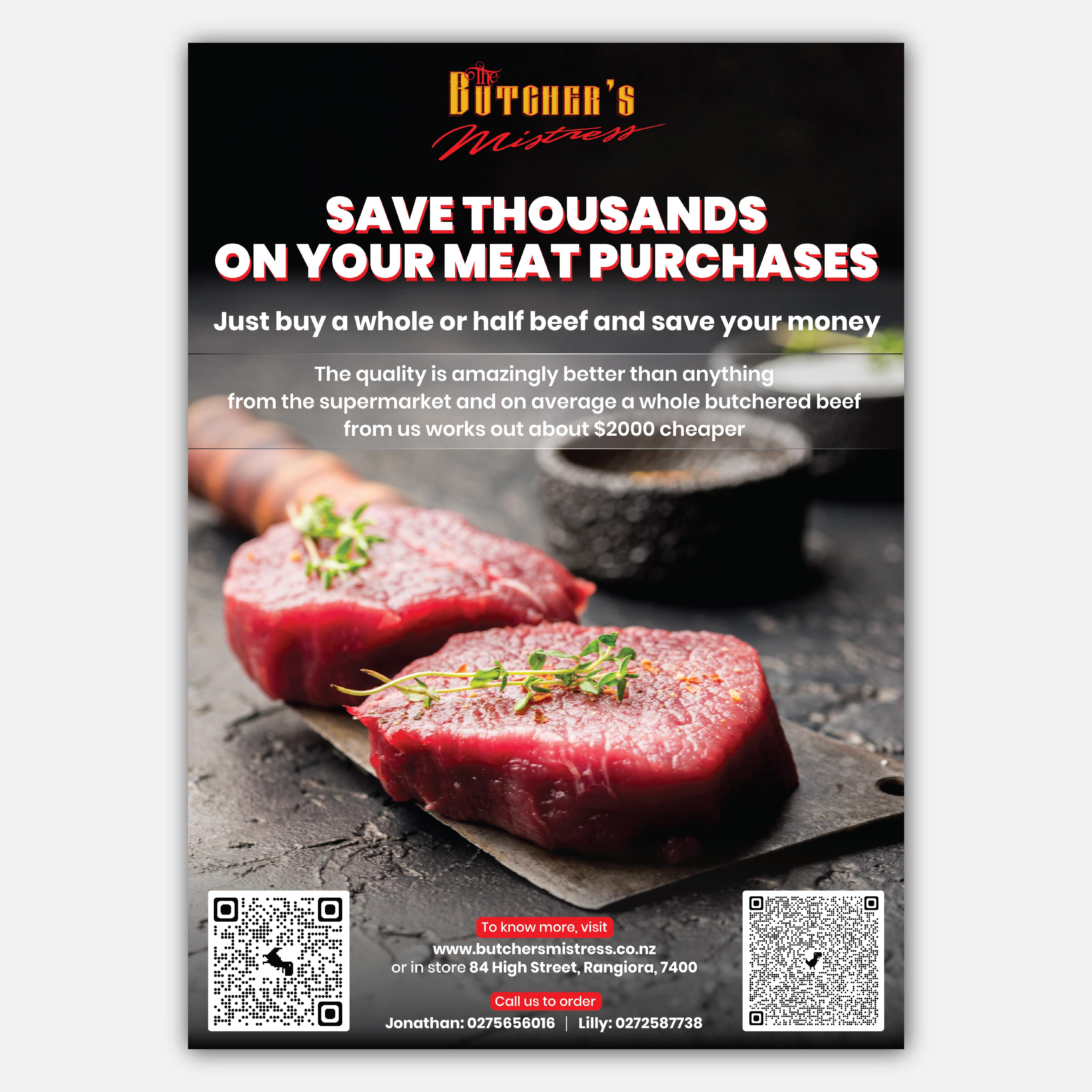 Flyer Design by Bidita Saha for The Butchers Mistress 2021 Ltd  | Design #30941220