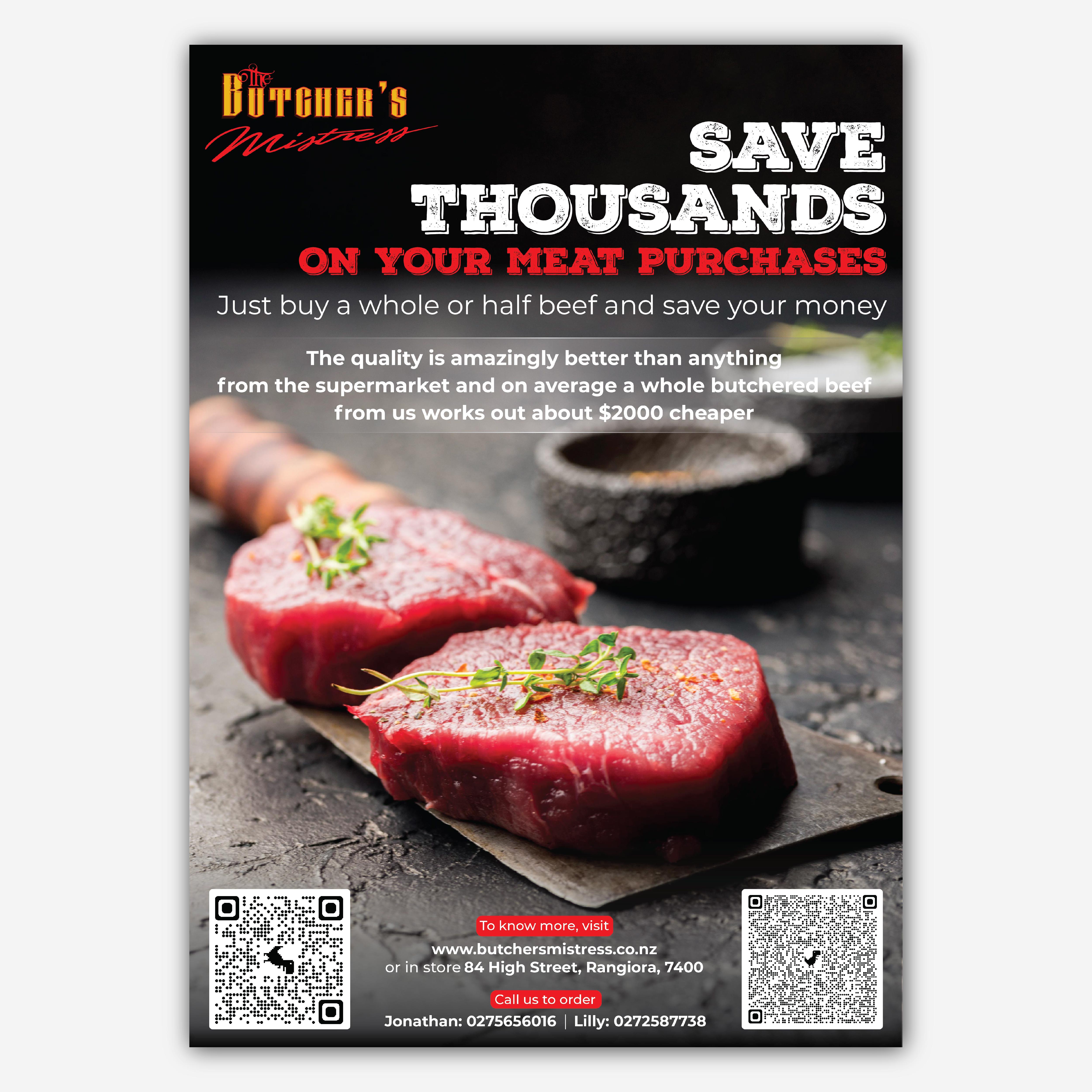 Flyer Design by Bidita Saha for The Butchers Mistress 2021 Ltd  | Design #30944932