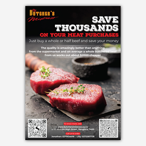 Flyer Design by Bidita Saha for The Butchers Mistress 2021 Ltd  | Design: #30944932