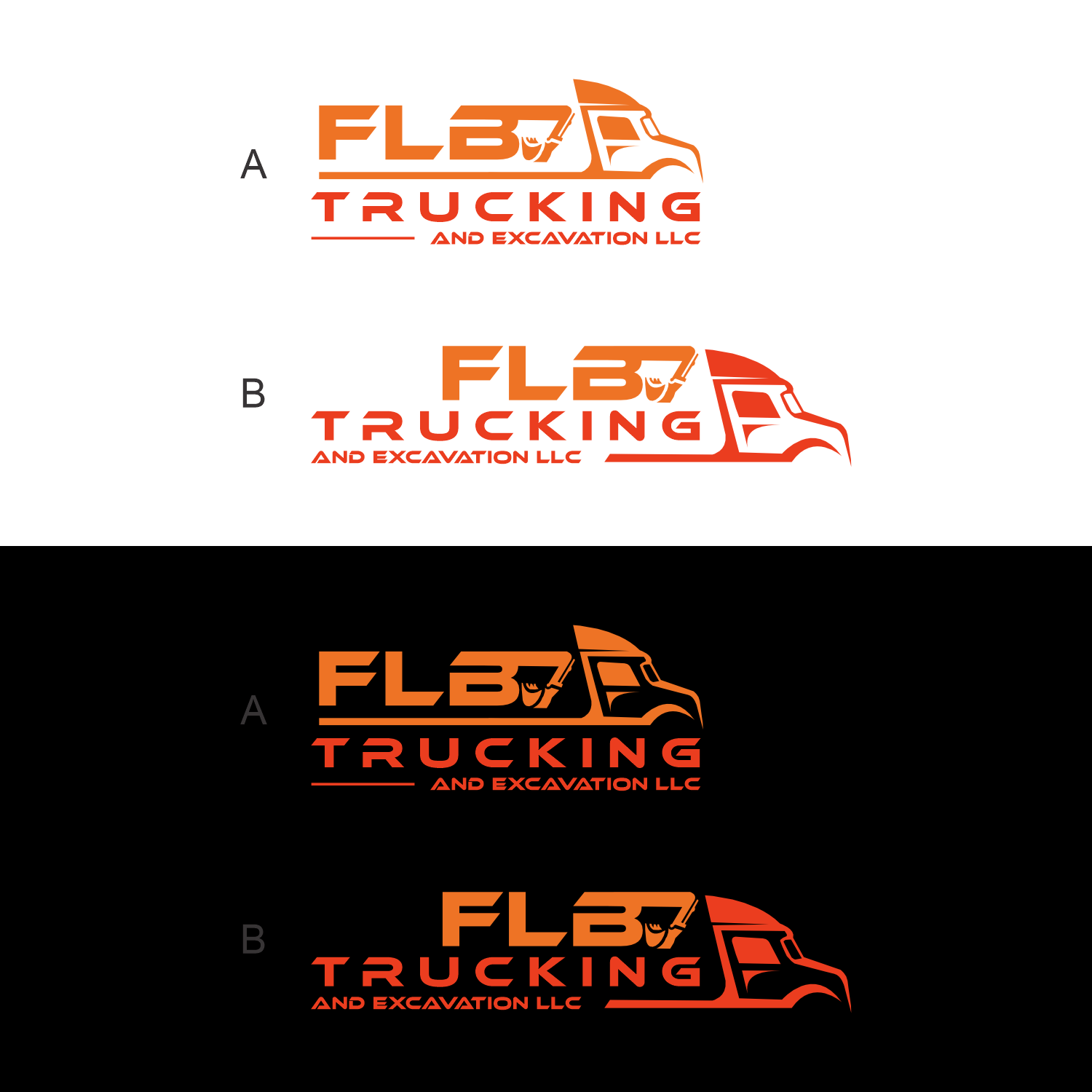 Logo Design by cah awu for FLB TRUCKING AND EXCAVATION LLC | Design #30954698