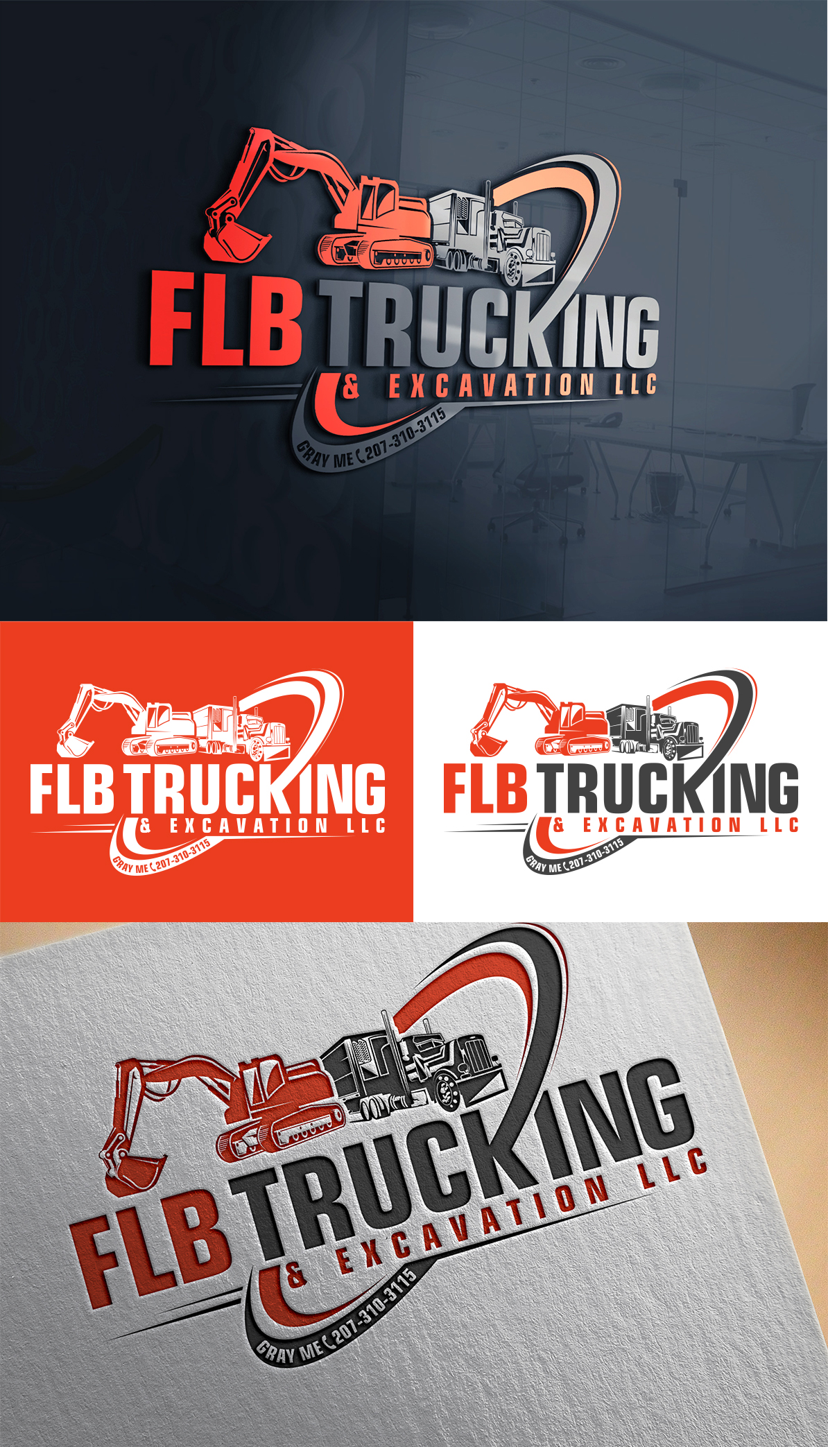Logo-Design von Imran_me für FLB TRUCKING AND EXCAVATION LLC | Design #30962833