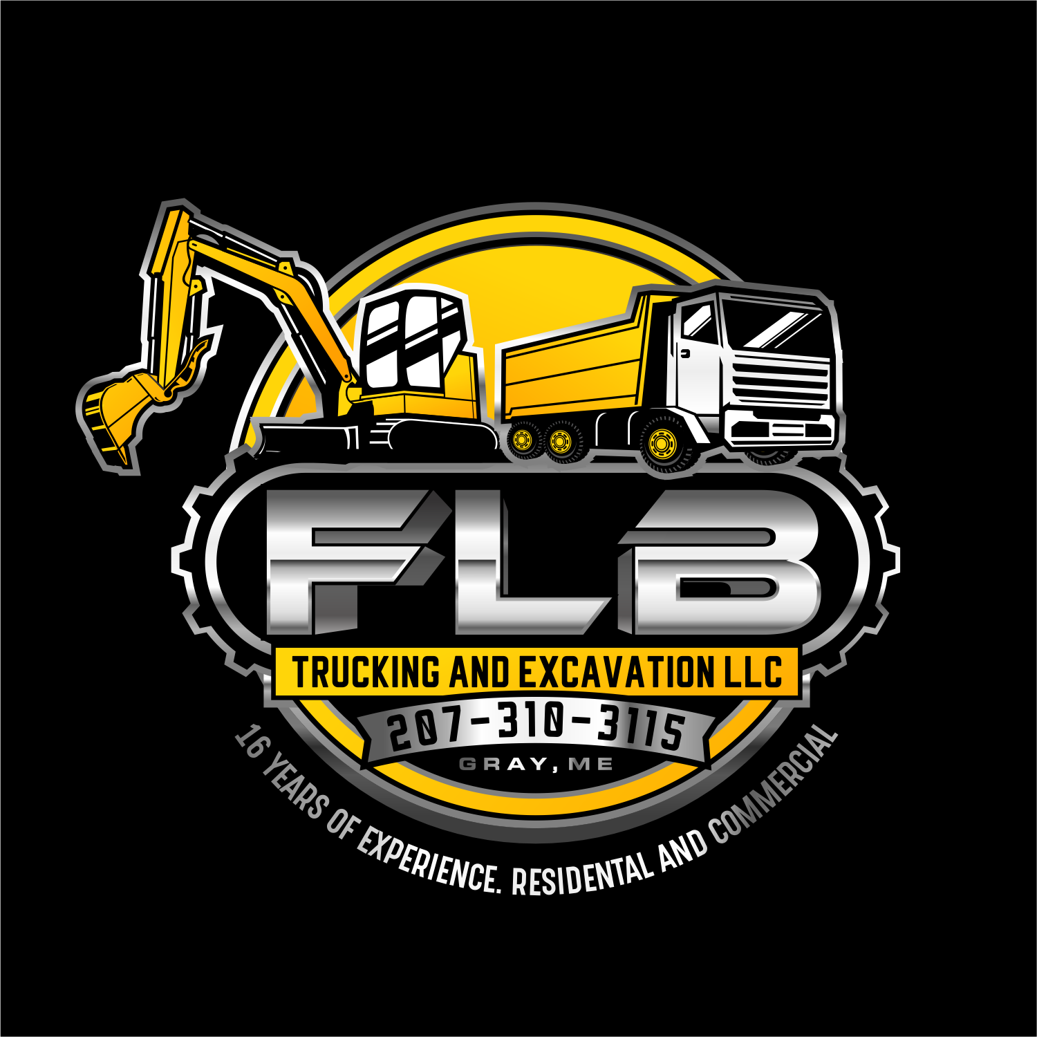 Logo-Design von ThiagoB für FLB TRUCKING AND EXCAVATION LLC | Design #30954277