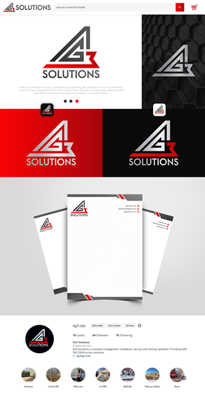 Logo Design by Design Athics for AG3 Solutions | Design: #30952156