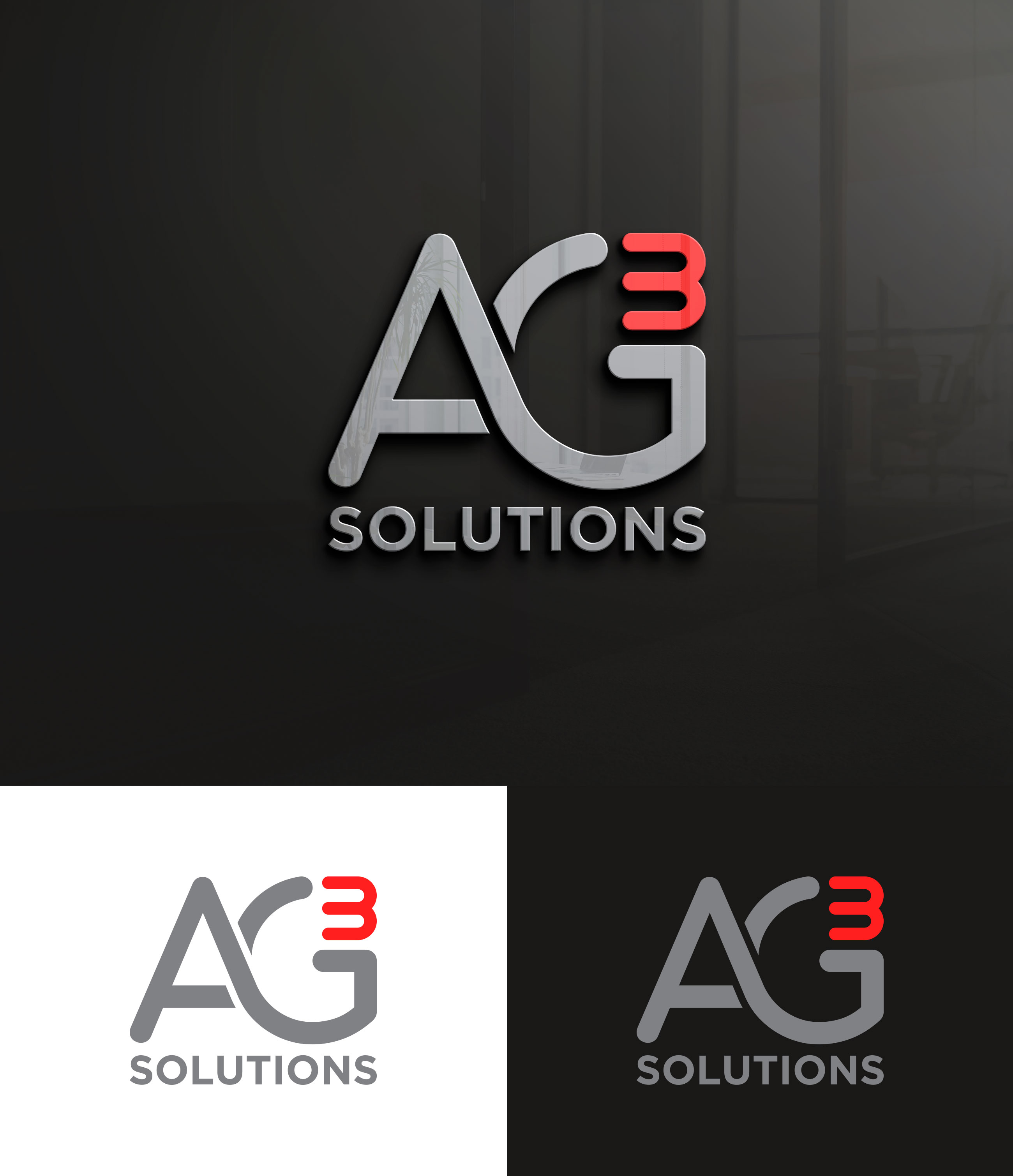 Logo Design by loveqis for AG3 Solutions | Design #30954510
