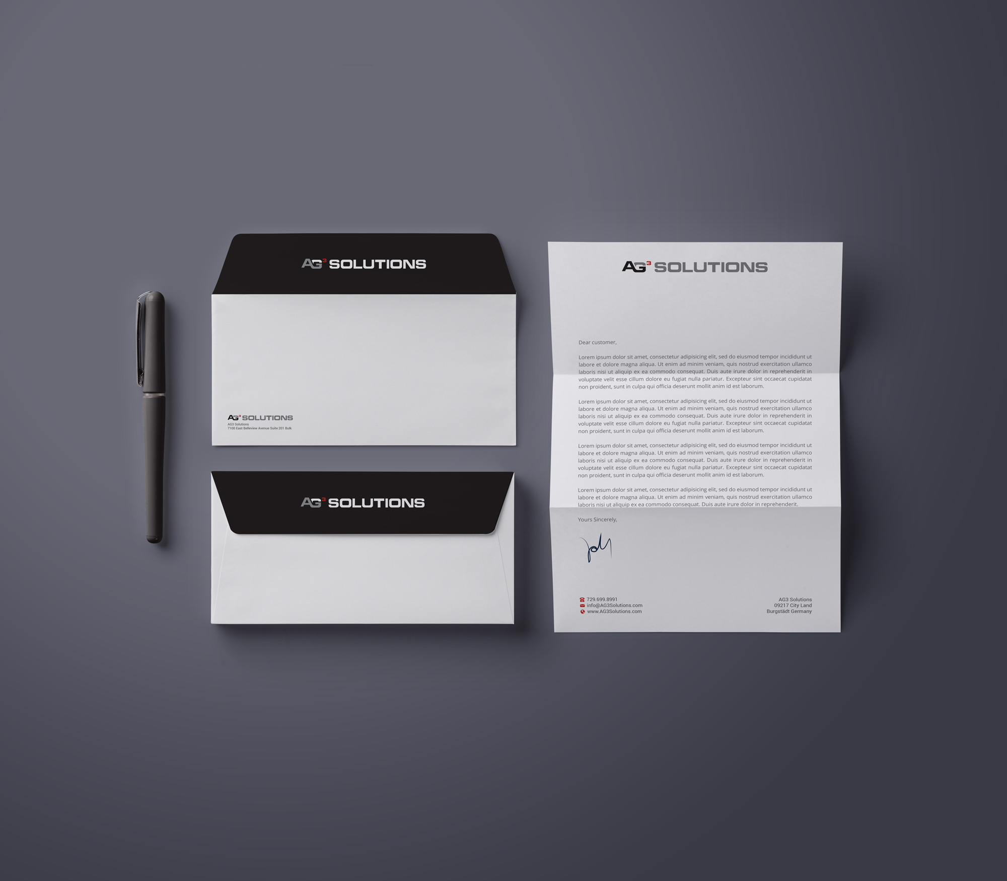 Logo Design by R.design for AG3 Solutions | Design #30979019