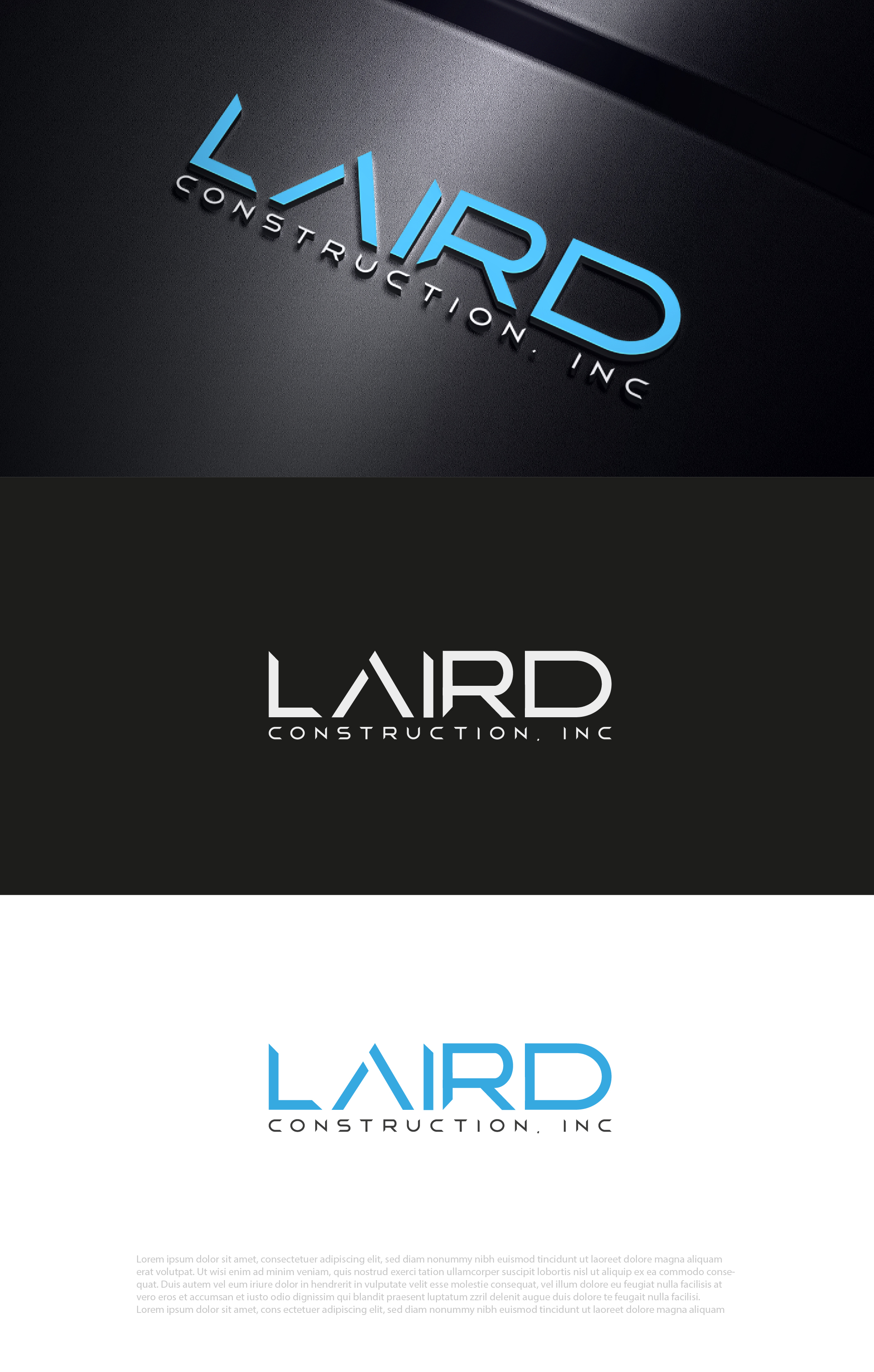 Logo Design by Graphic Mama for Laird Construction,  Inc | Design #30955138