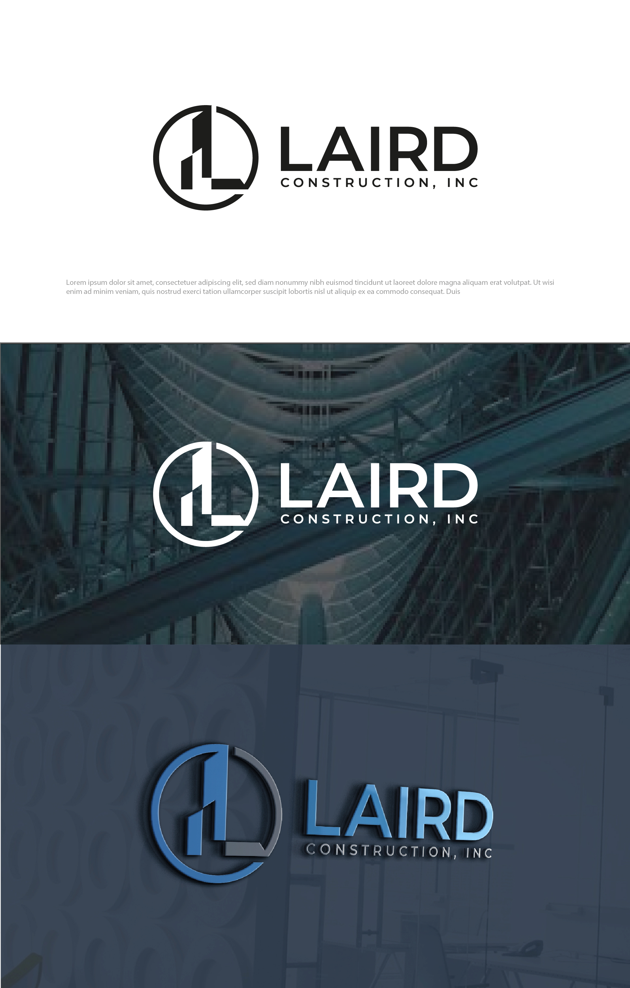 Logo Design by Graphic Mama for Laird Construction,  Inc | Design #30956169