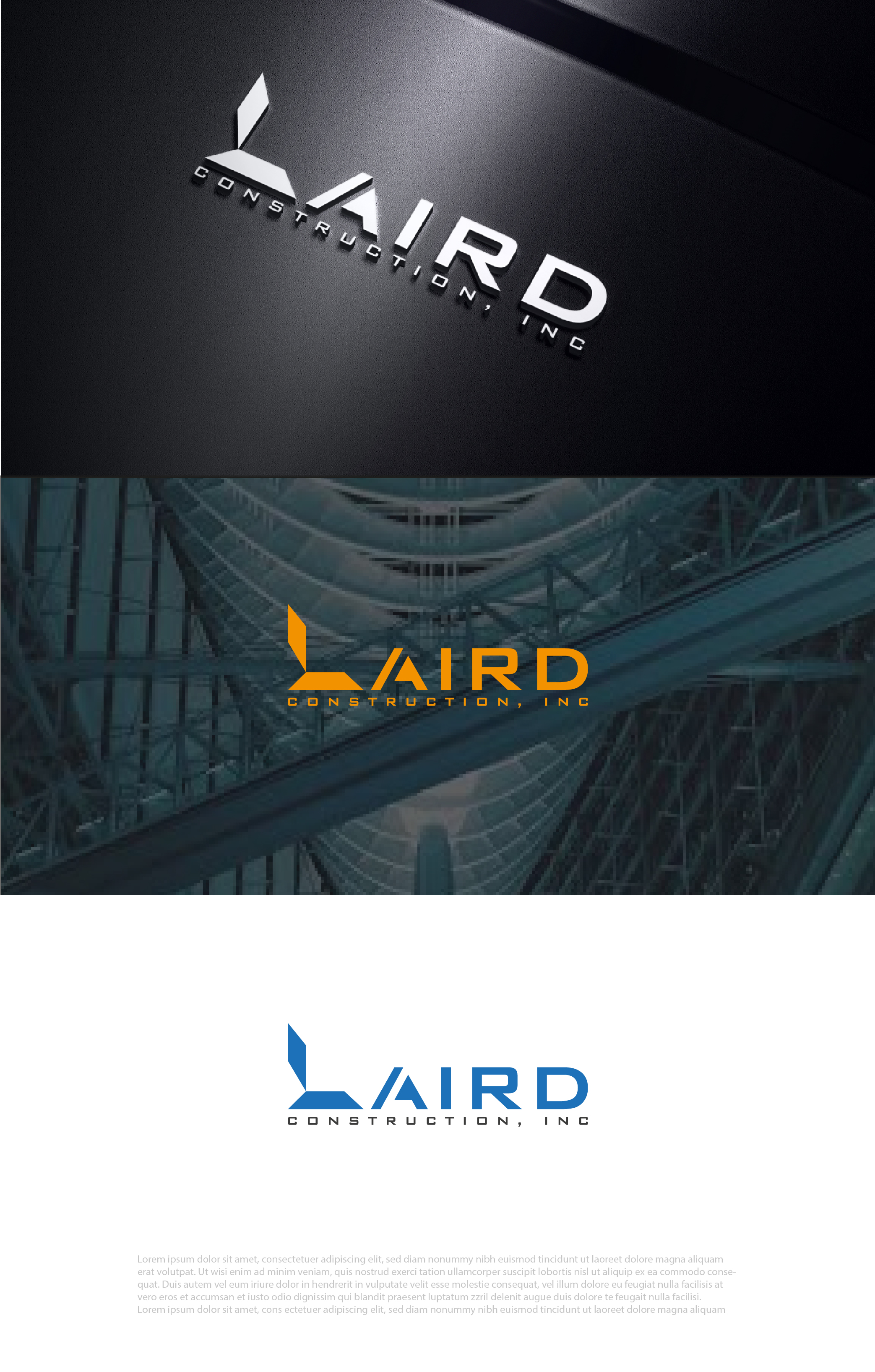 Logo Design by Graphic Mama for Laird Construction,  Inc | Design #30956267