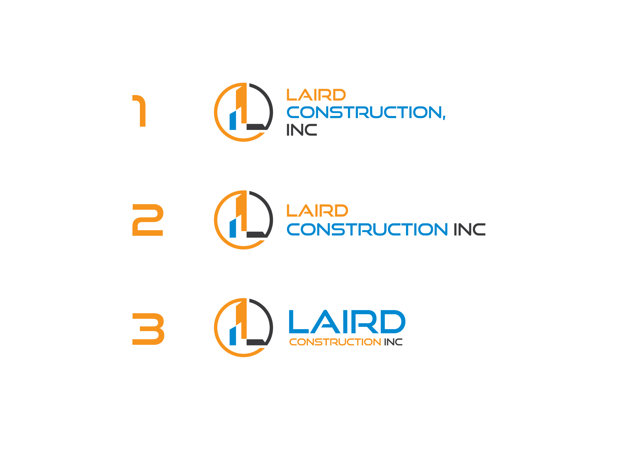Logo Design by Graphic Mama for Laird Construction,  Inc | Design #30994568