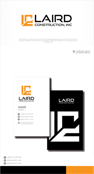 Logo Design by zebronicgraphic for Laird Construction,  Inc | Design: #30952035