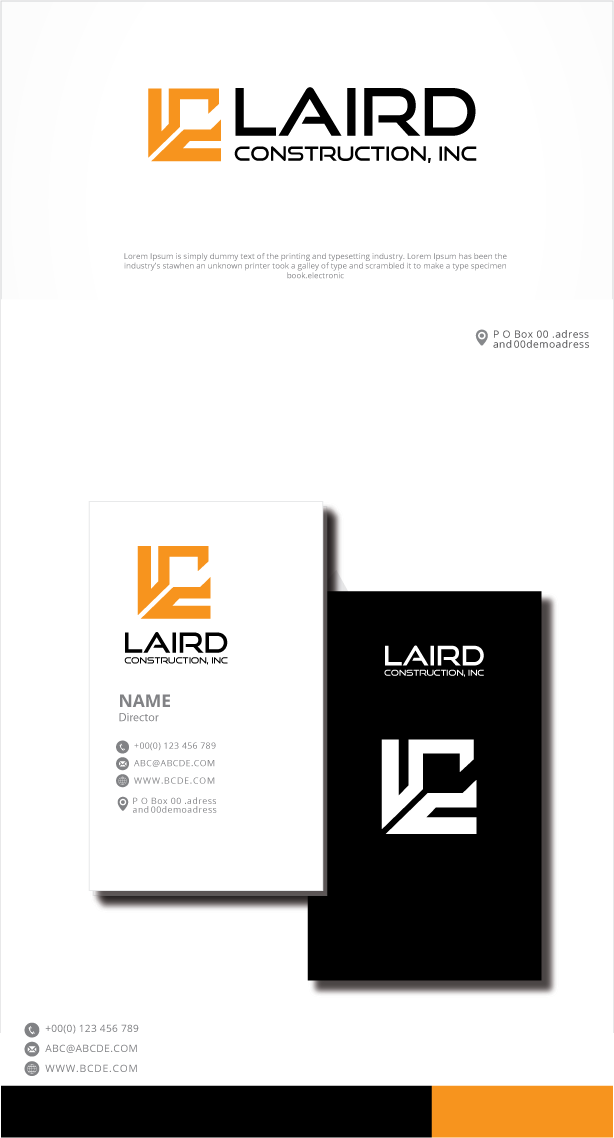 Logo Design by zebronicgraphic for Laird Construction,  Inc | Design #30952052