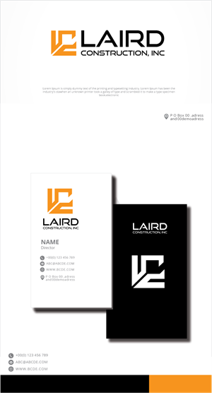 Logo Design by zebronicgraphic for Laird Construction,  Inc | Design: #30952052