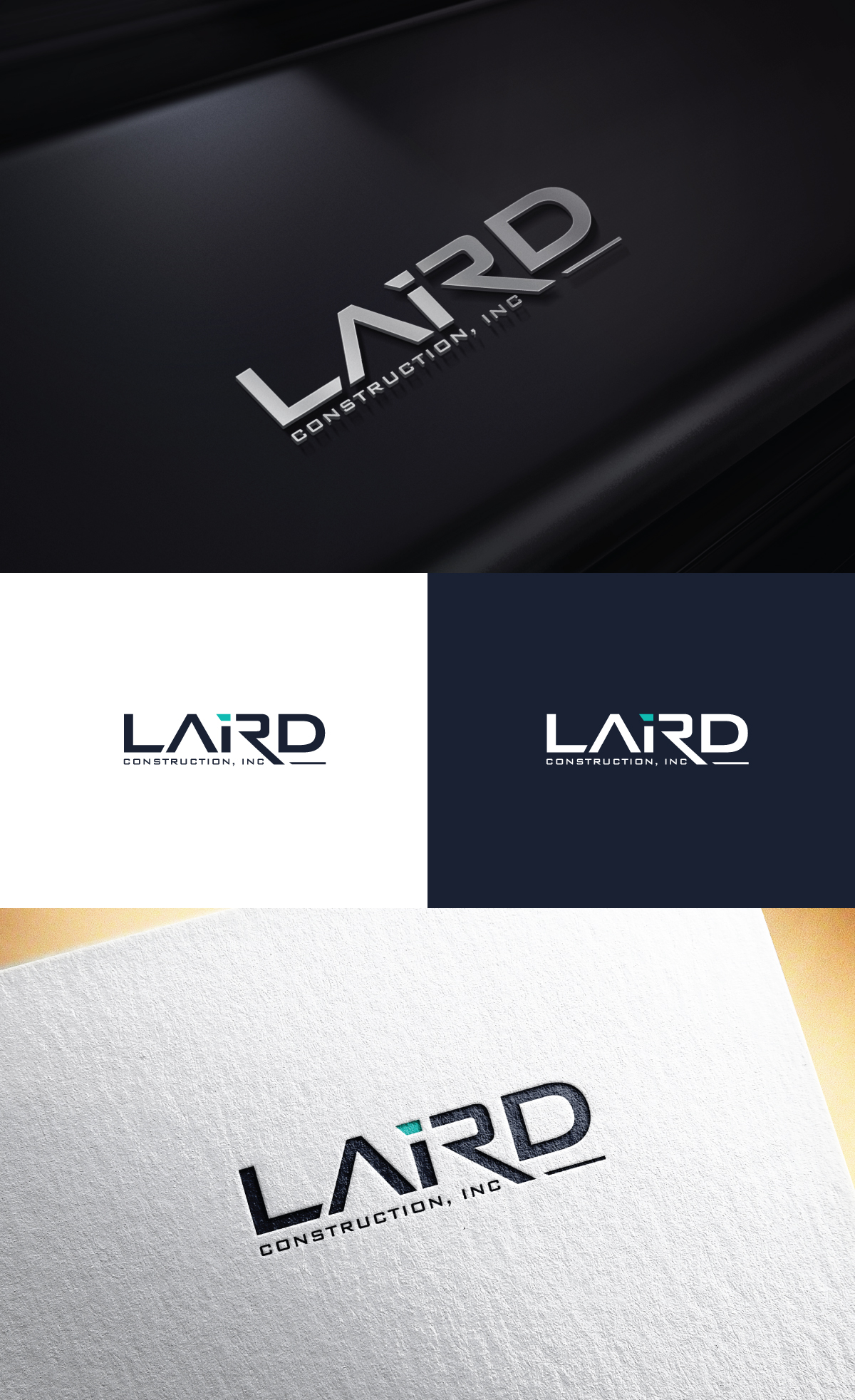 Logo Design by step forward 2 for Laird Construction,  Inc | Design #30955698