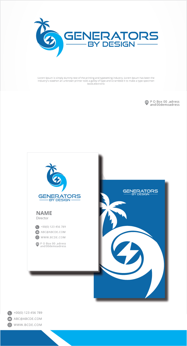 Logo Design by zebronicgraphic for Generators By Design LLC | Design #30959142