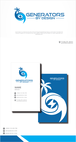 Design de Logo par zebronicgraphic pour Generators By Design LLC | Design : #30959142