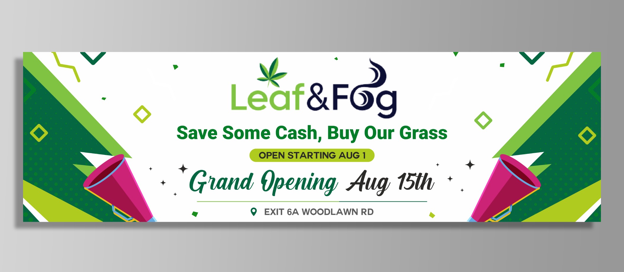Billboard Design by KreativeMadz for Saratoga Vapor Store, LLC | Design #30981934