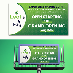 Diseño de Cartelera por Adnan Bhatti para Saratoga Vapor Store, LLC | Diseño: #30962461