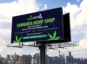 Diseño de Cartelera por artbitin para Saratoga Vapor Store, LLC | Diseño #30962056