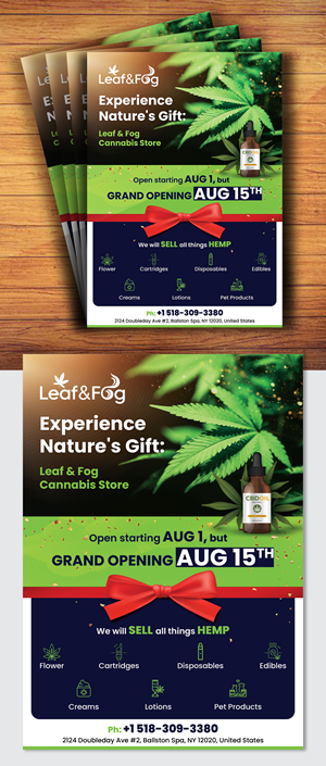 Diseño de Cartelera por creativemood438 para Saratoga Vapor Store, LLC | Diseño: #30982691