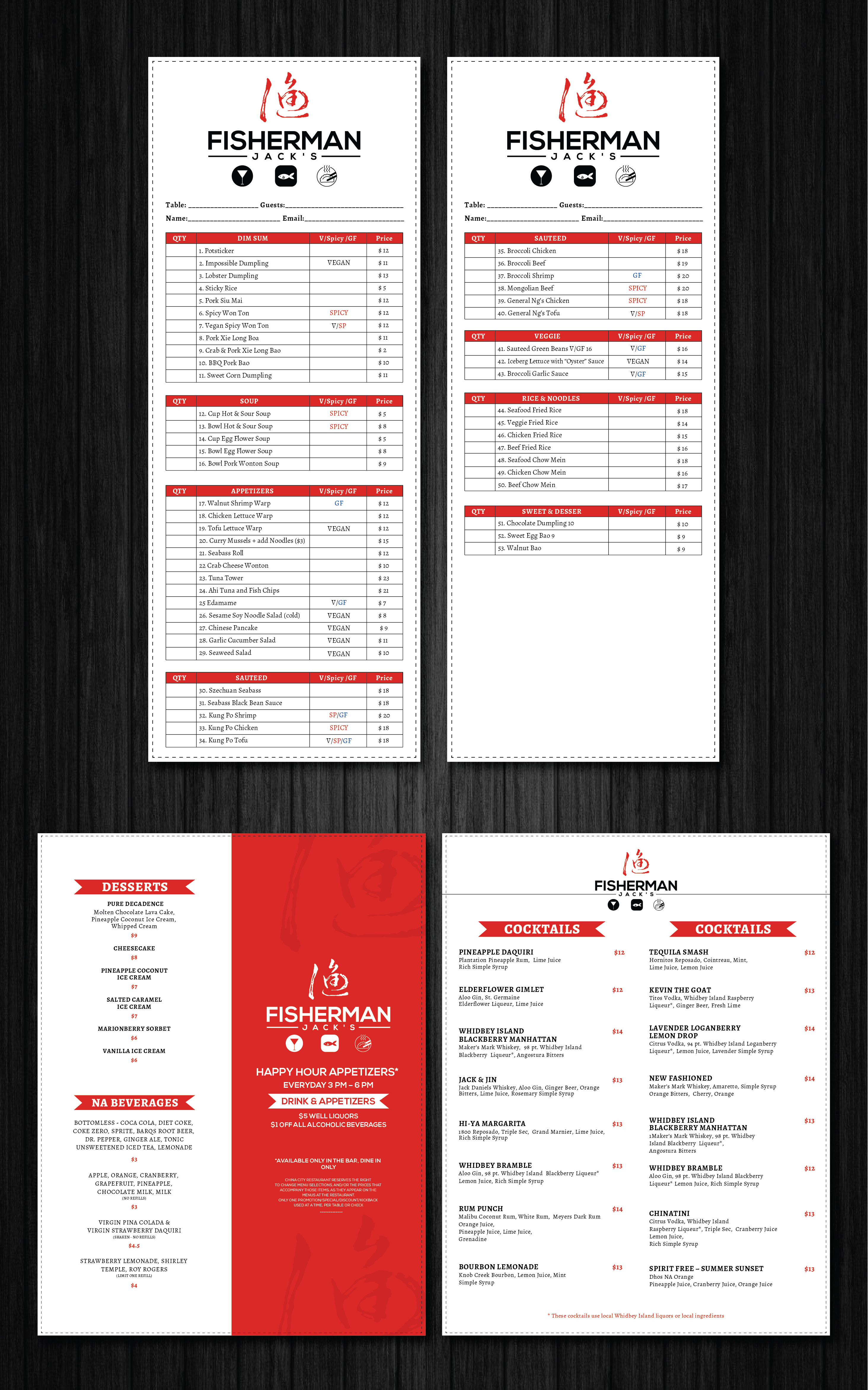 Menu Design by artbitin for this project | Design #30973357