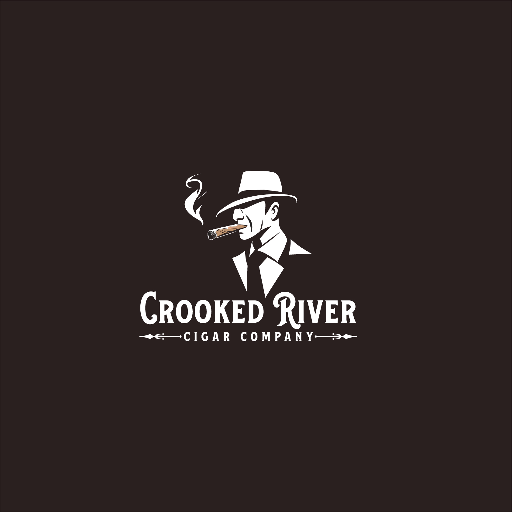 Diseño de Logo por enismandal para Crooked River Cigars | Diseño #30993057