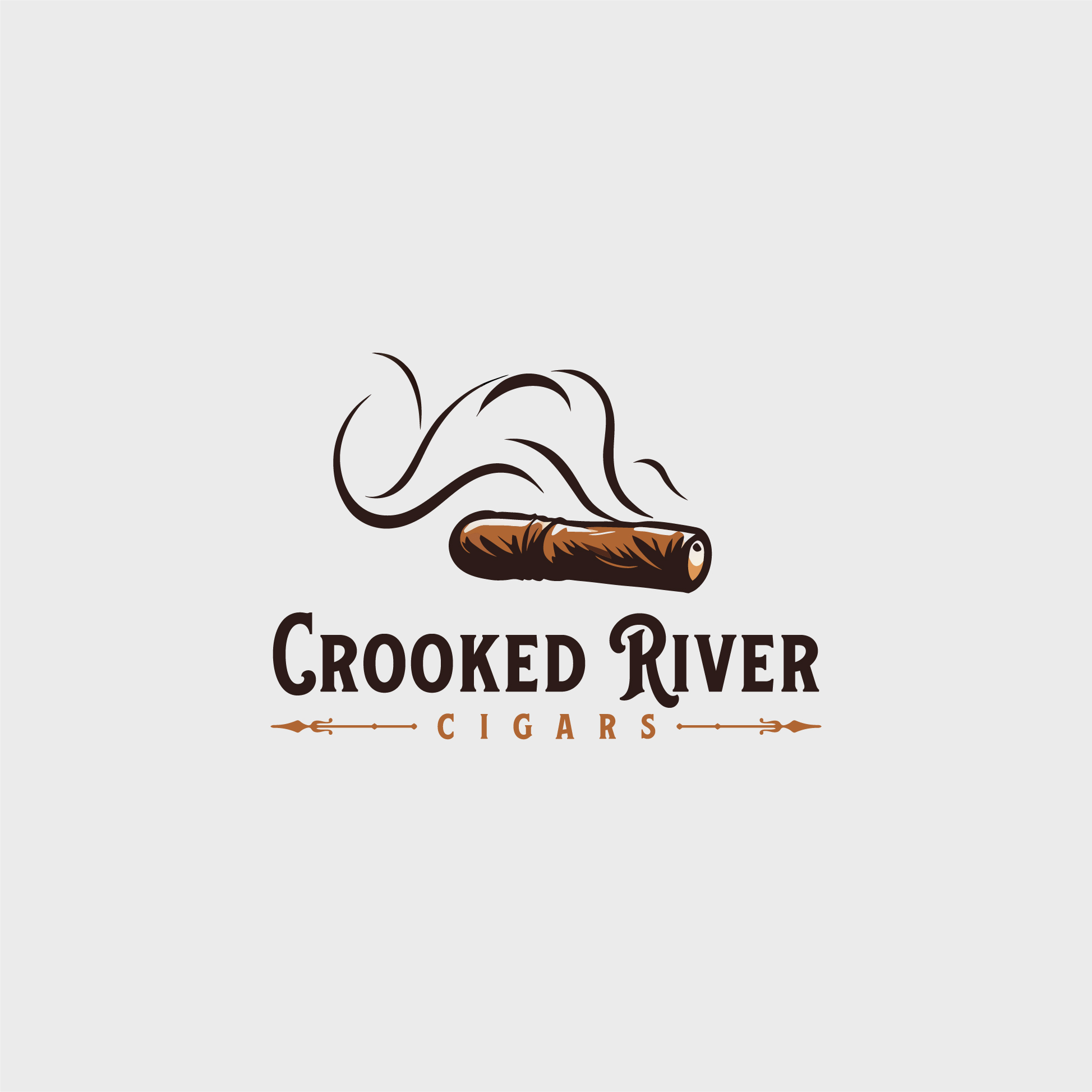 Diseño de Logo por enismandal para Crooked River Cigars | Diseño #30996013