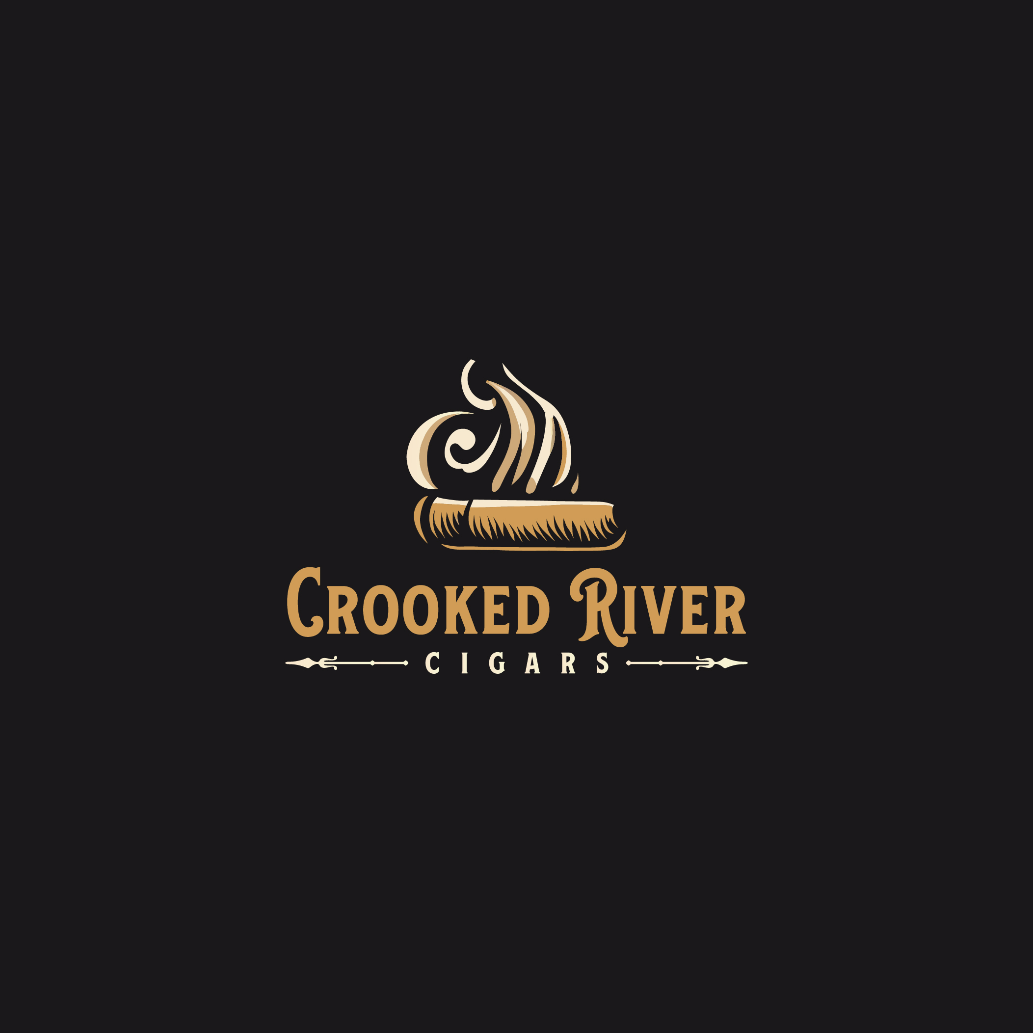 Diseño de Logo por enismandal para Crooked River Cigars | Diseño #30996030