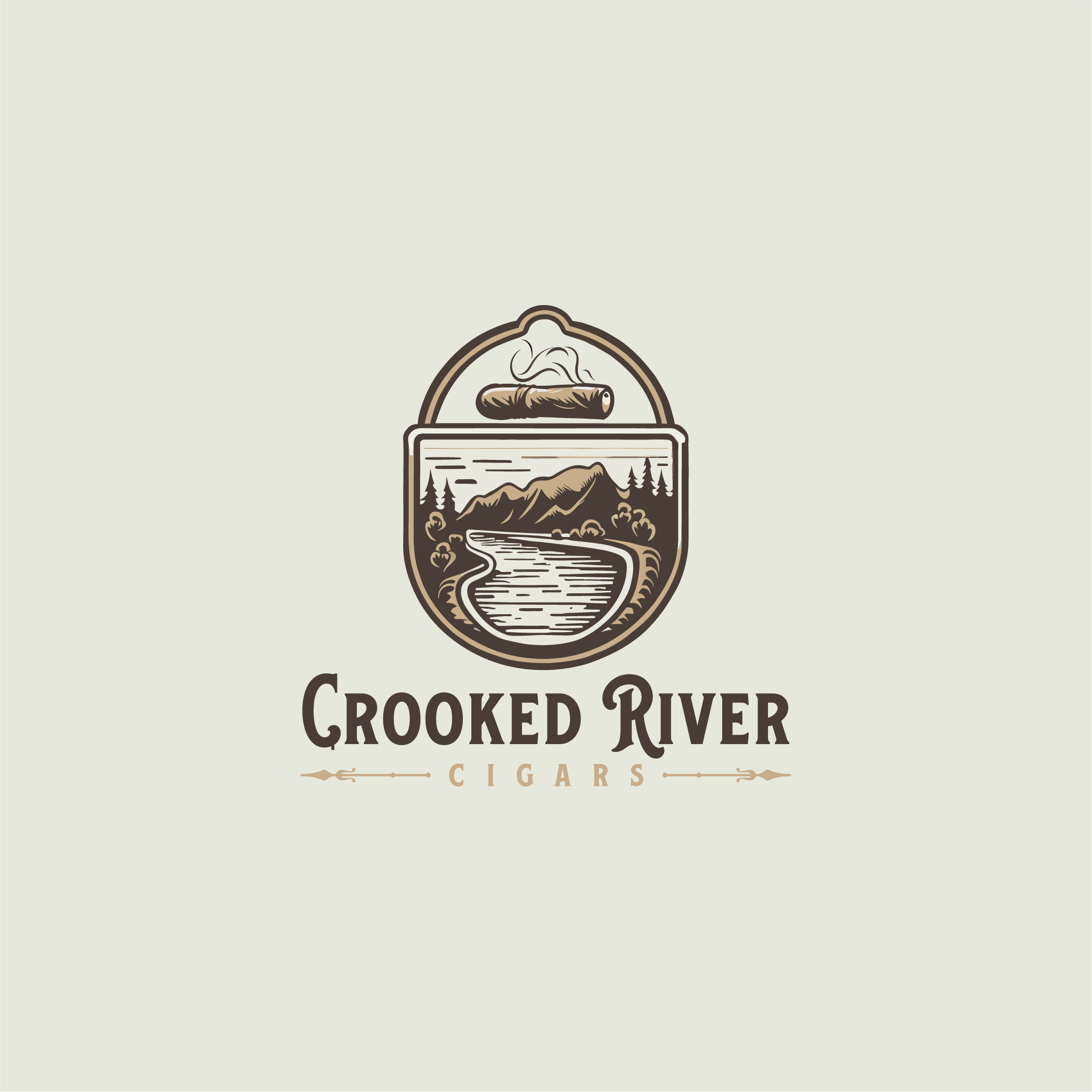 Logo Design by enismandal for Crooked River Cigars | Design #31020845