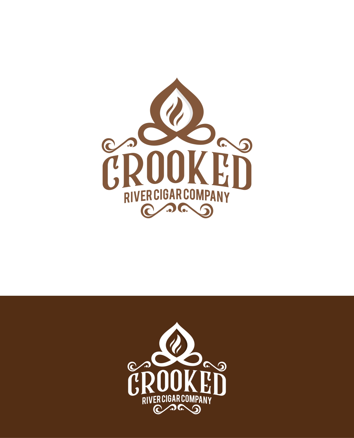 Logo Design by Eppeok for Crooked River Cigars | Design #30987461