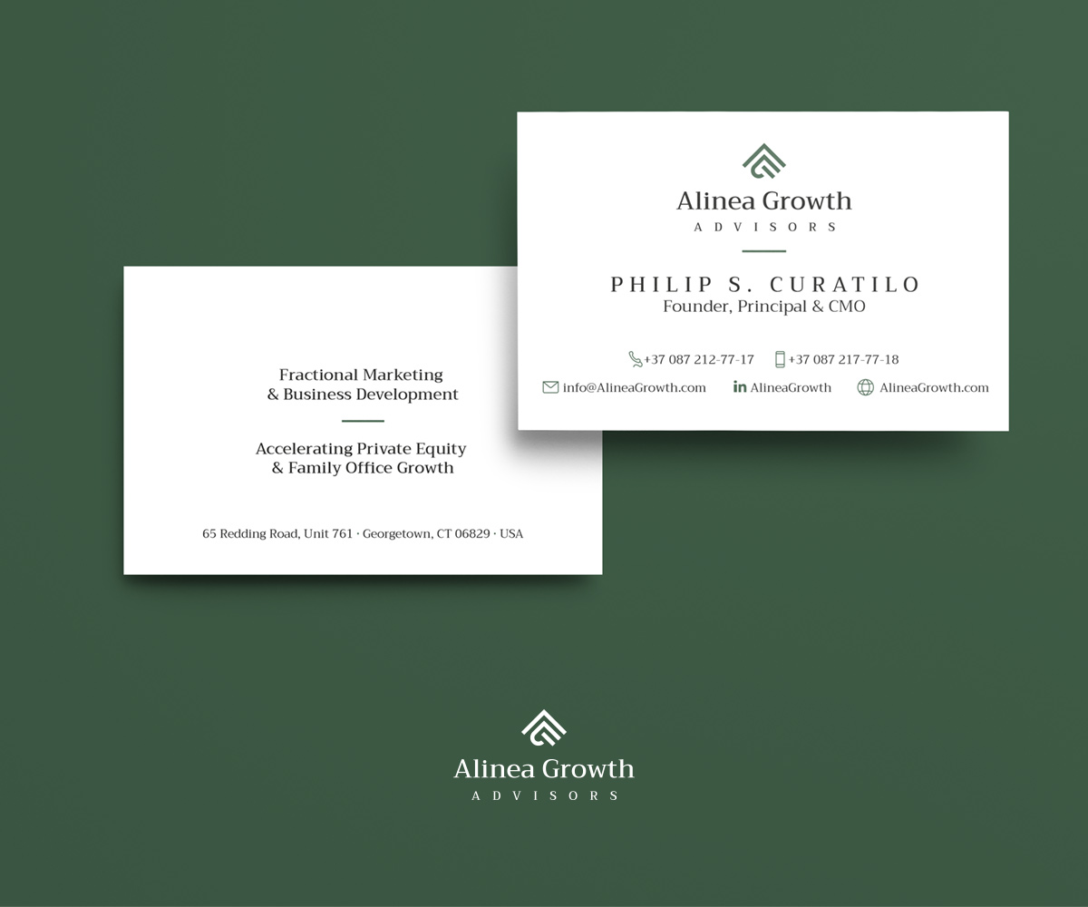 Logo and Business Card Design by Greedin for Alinea Growth, LLC | Design #31002045