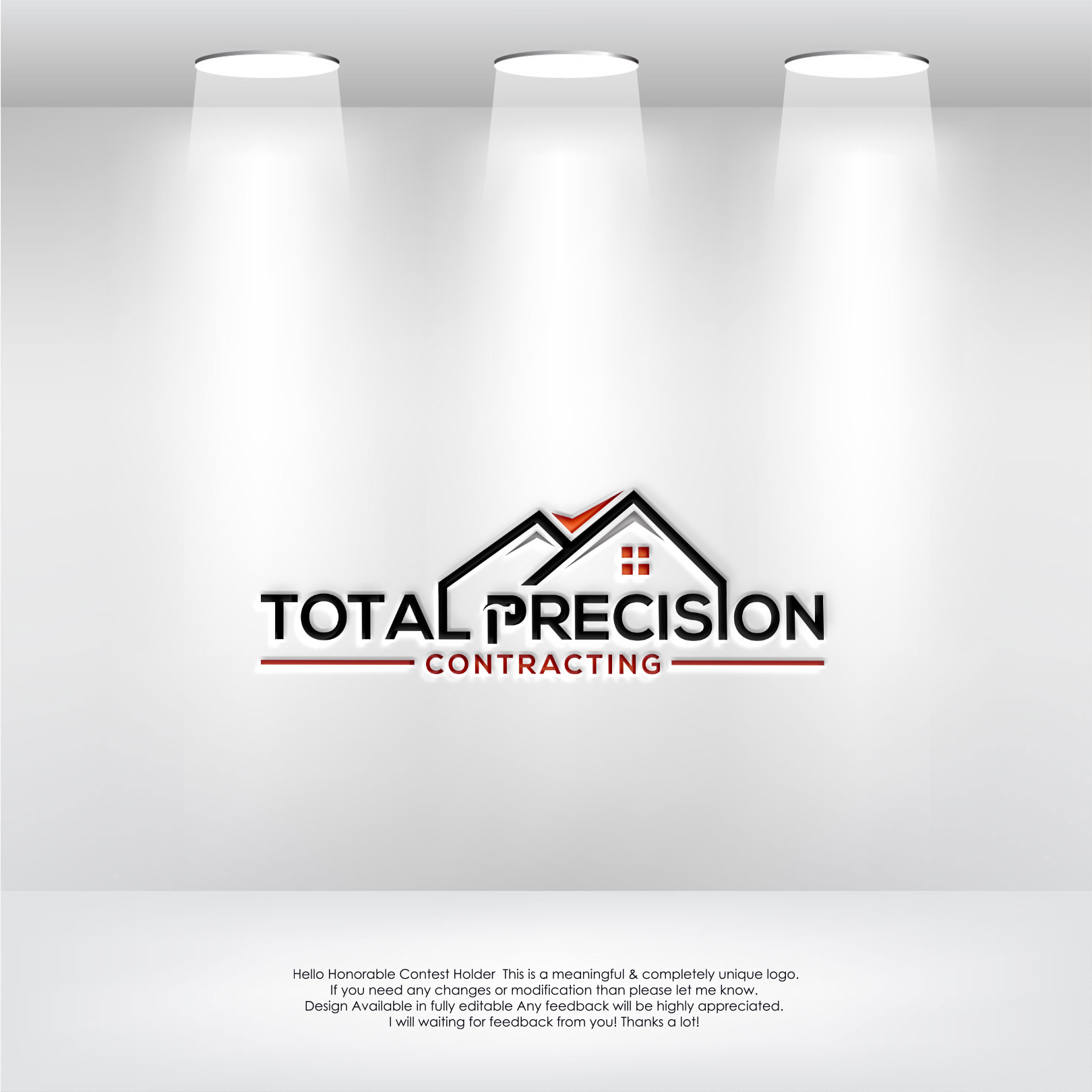 Logo-Design von LogoEon für Total Precision Contracting | Design #31012480