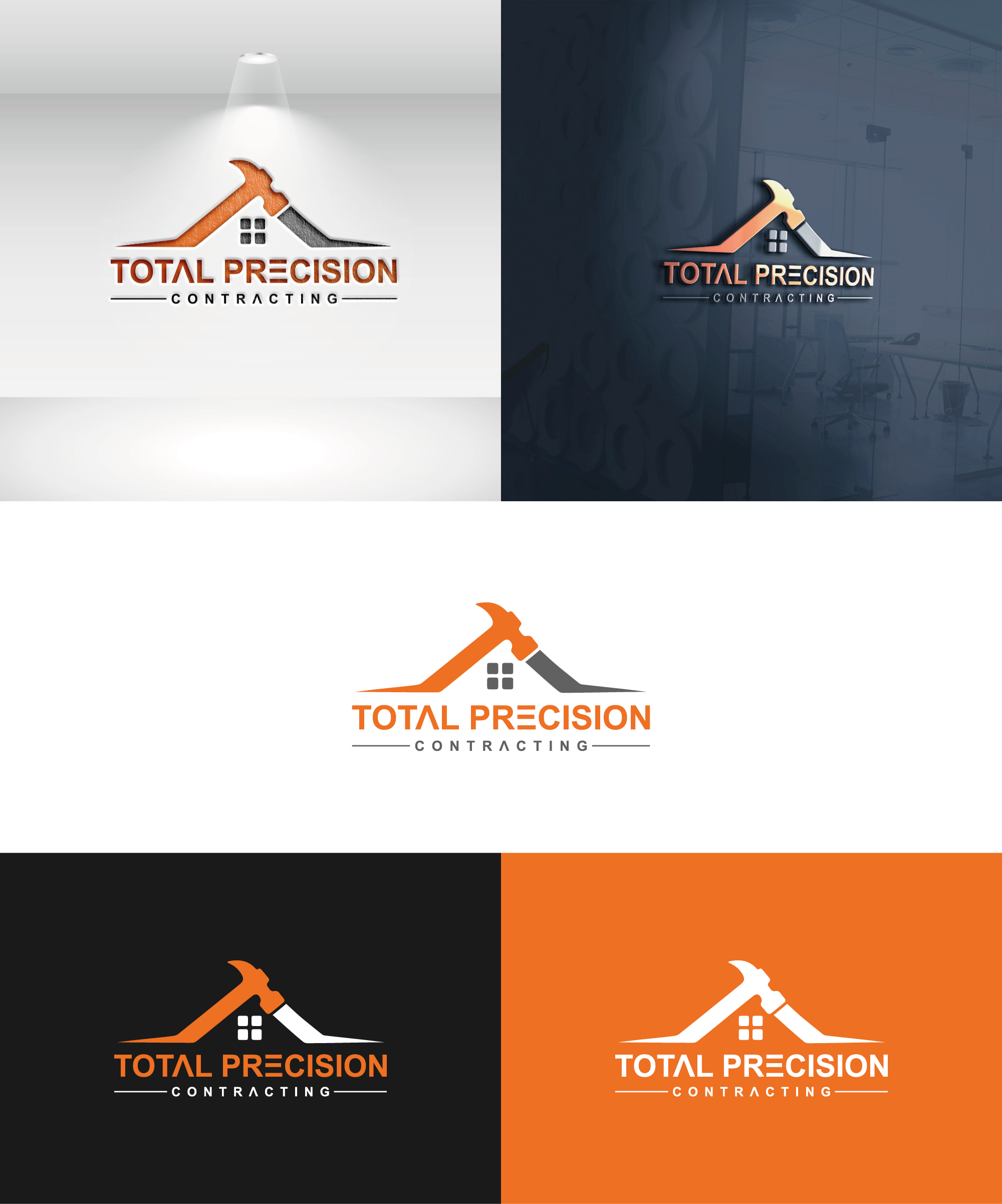 Diseño de Logo por Visionarydexiner para Total Precision Contracting | Diseño #30999477