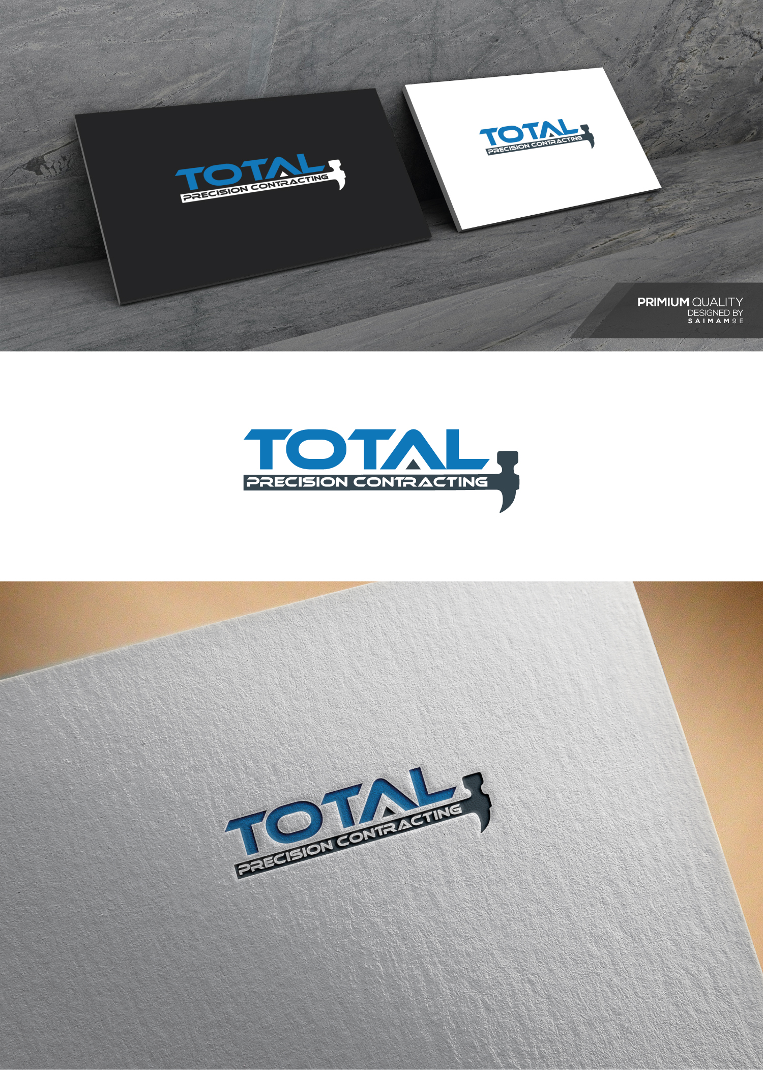 Logo Design by Visionarydexiner for Total Precision Contracting | Design #31008394