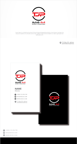 Logo-Design von zebronicgraphic für TJP Auto & 4x4 | Design: #30998900