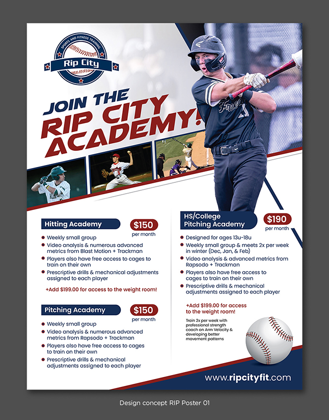 Flyer-Design von D Creative für Rip City Baseball & Softball | Design #31103521