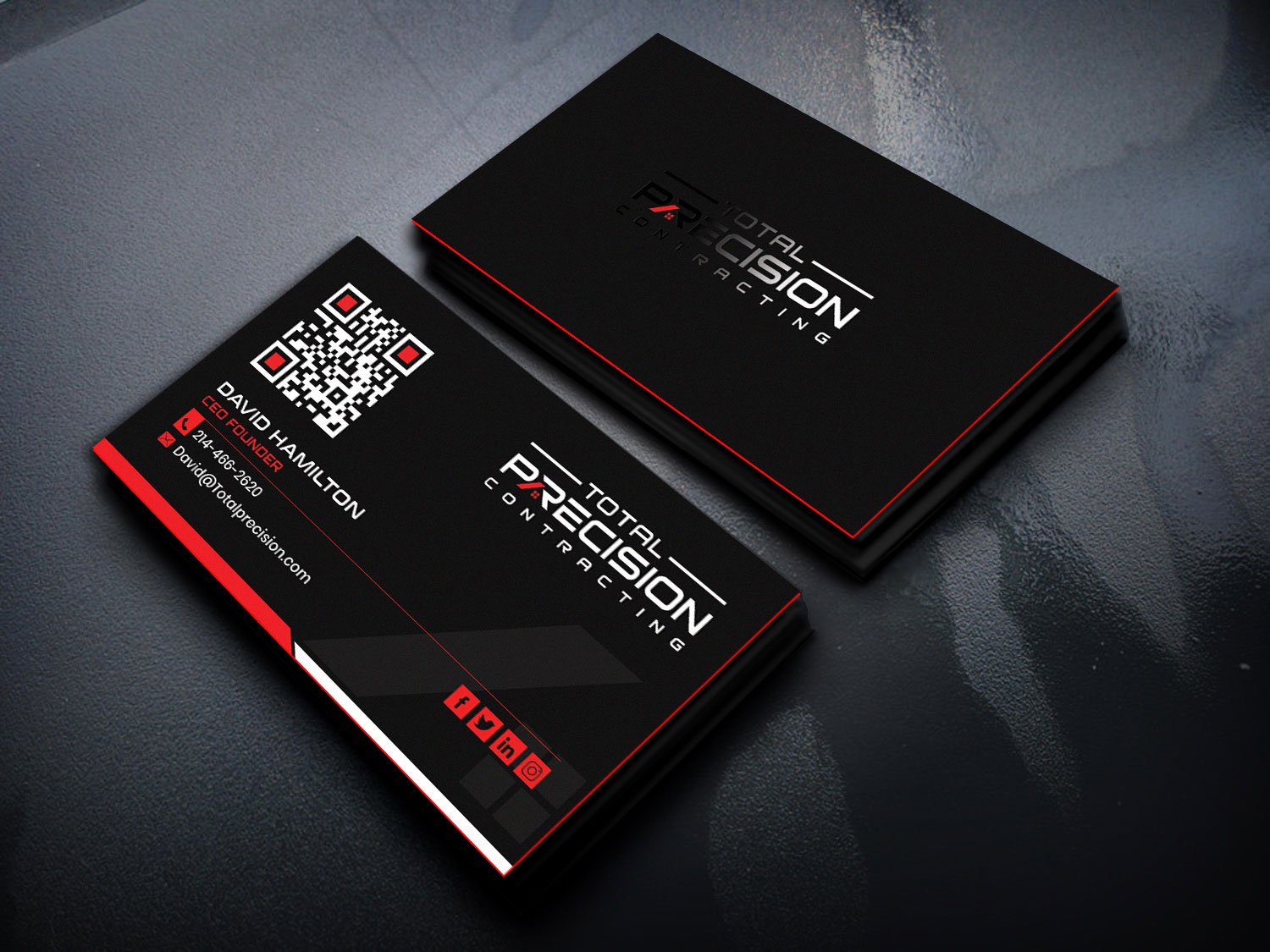 Visitenkarten-Design von Sandaruwan für Total Precision Contracting | Design #31027940