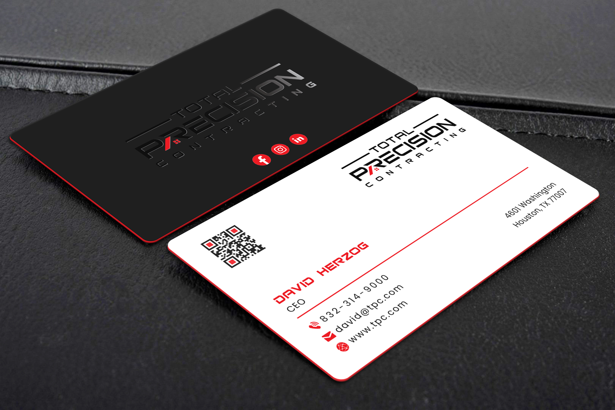 Business Card Design by Creative Moon Design for Total Precision Contracting | Design #31031028