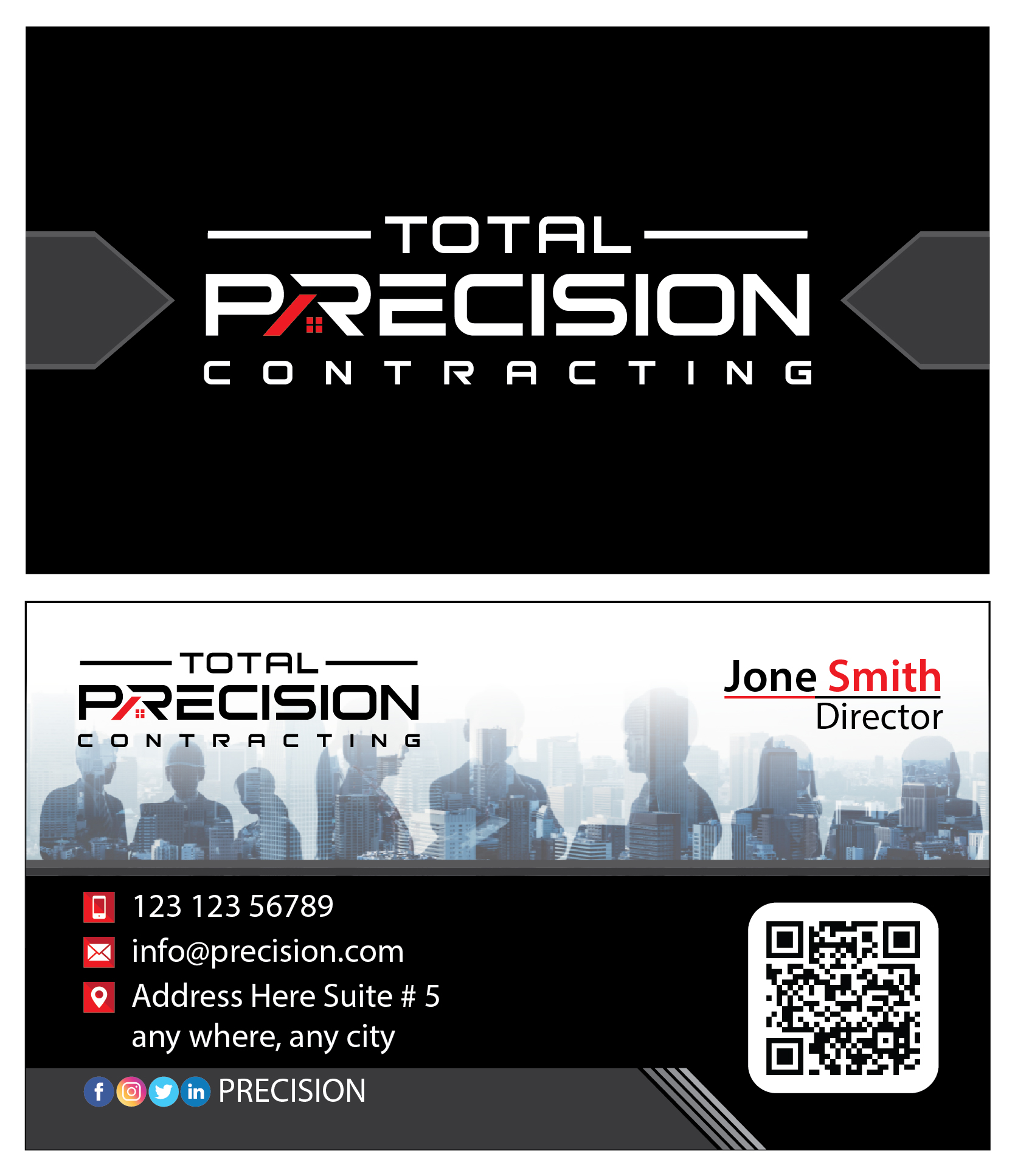 Design de Carte de Visite par Max Studio Designs pour Total Precision Contracting | Design #31027031