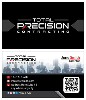 Design de Carte de Visite par Max Studio Designs pour Total Precision Contracting | Design : #31027031