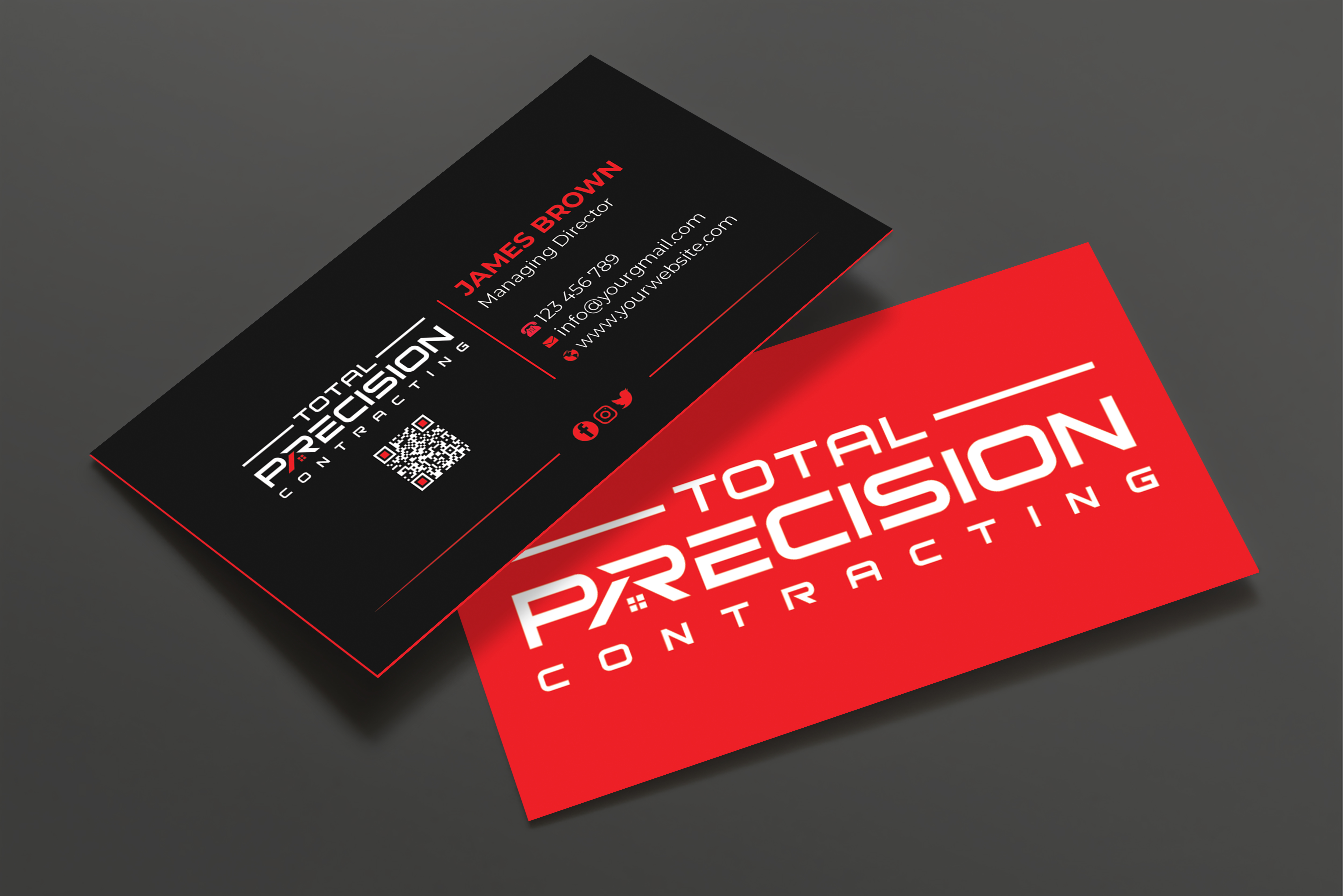 Business Card Design by Expert Bappy for Total Precision Contracting | Design #31028464