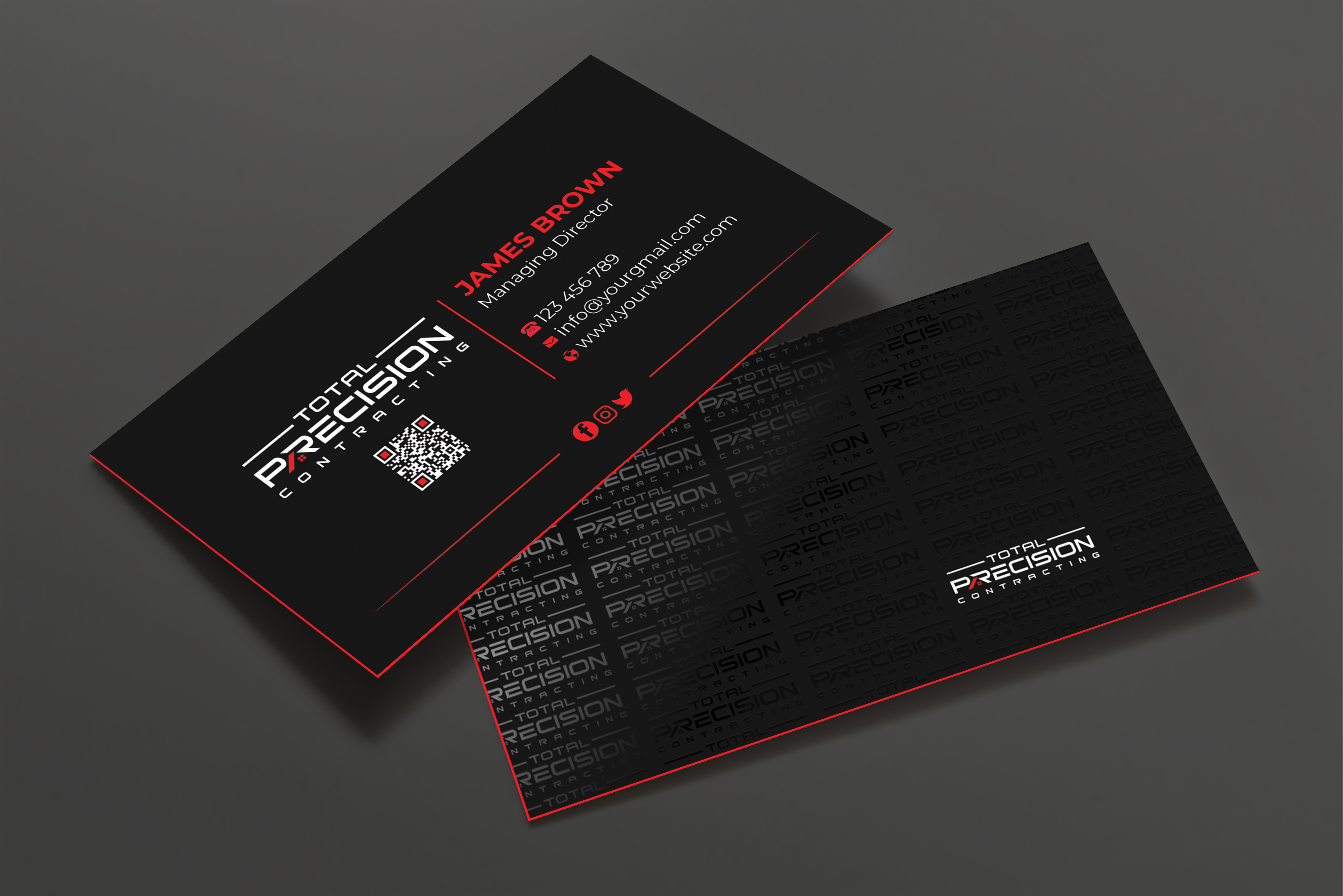 Design de Carte de Visite par Expert Bappy pour Total Precision Contracting | Design #31028544