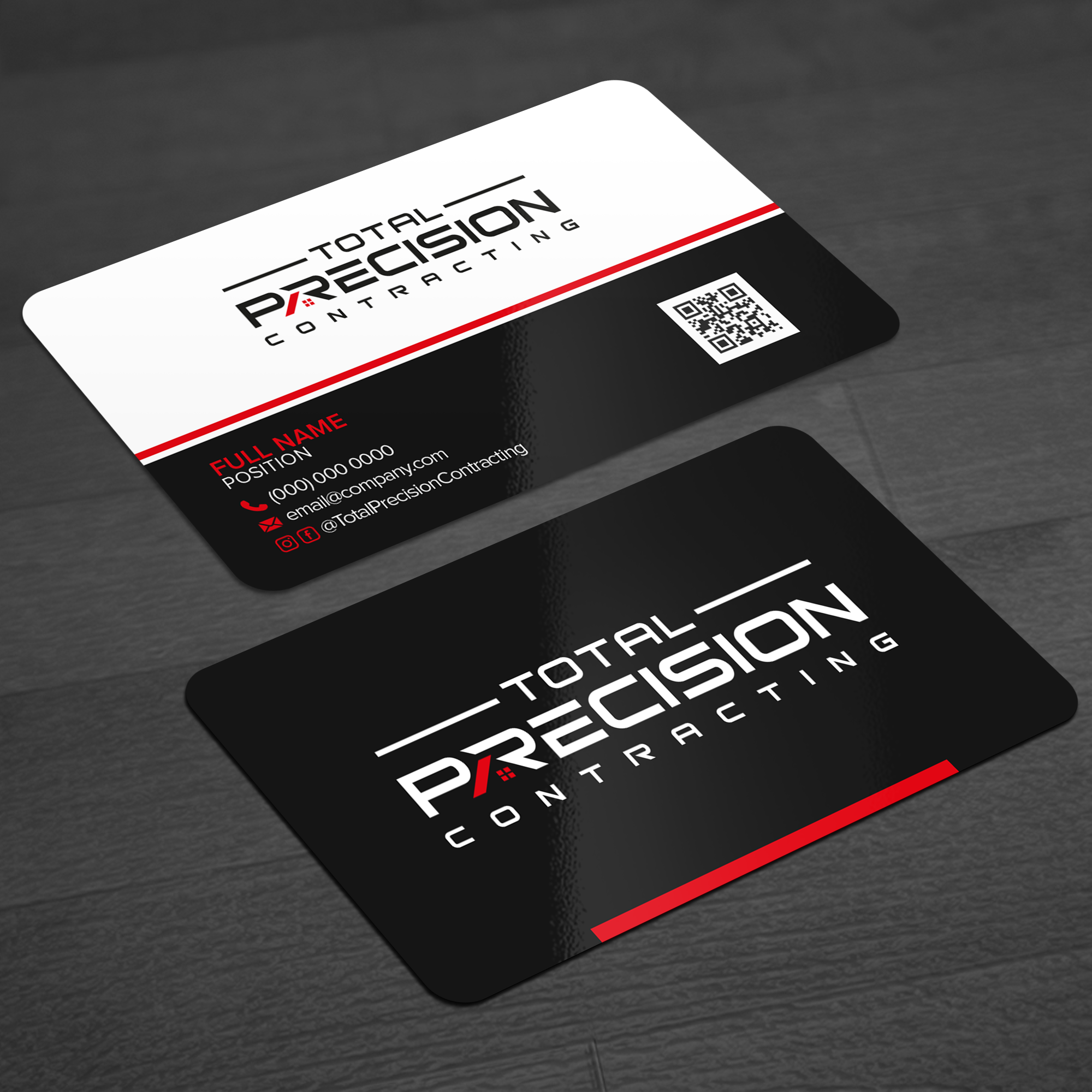 Diseño de Tarjeta de Presentación por WellDesign para Total Precision Contracting | Diseño #31025439