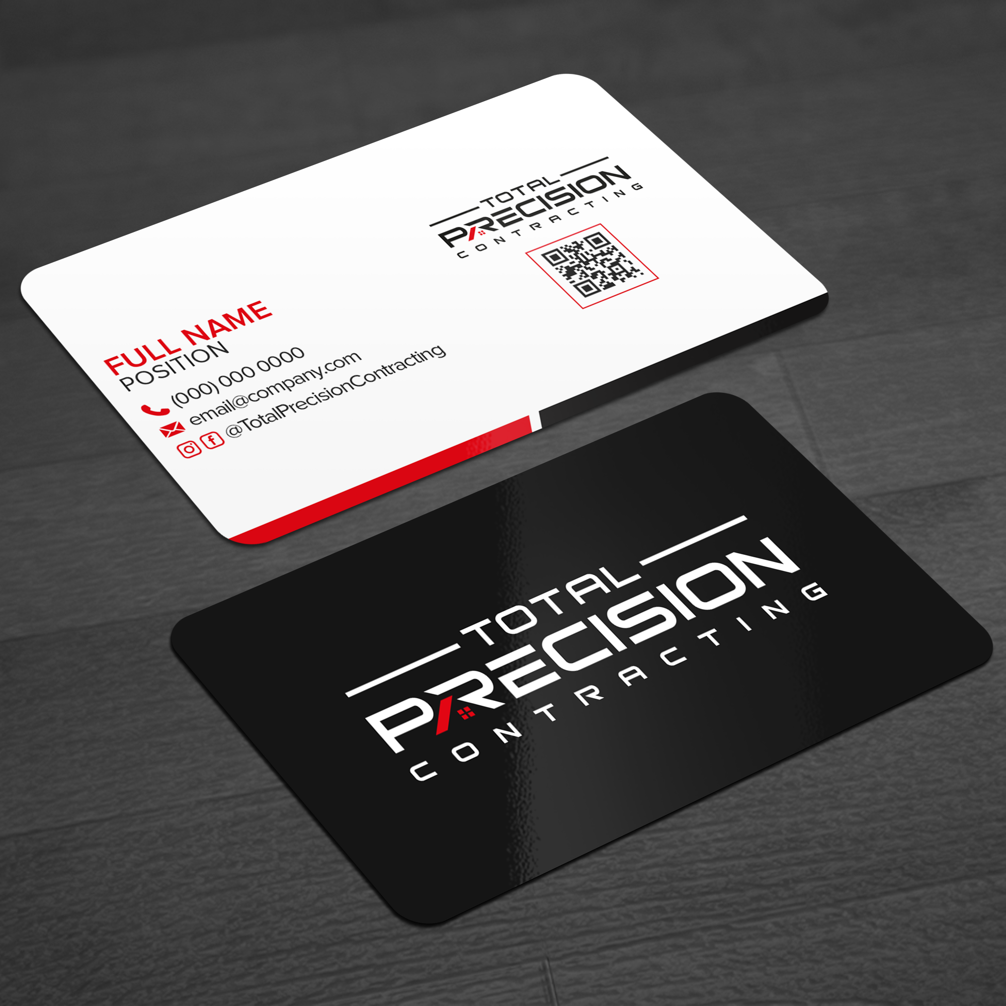 Diseño de Tarjeta de Presentación por WellDesign para Total Precision Contracting | Diseño #31025443