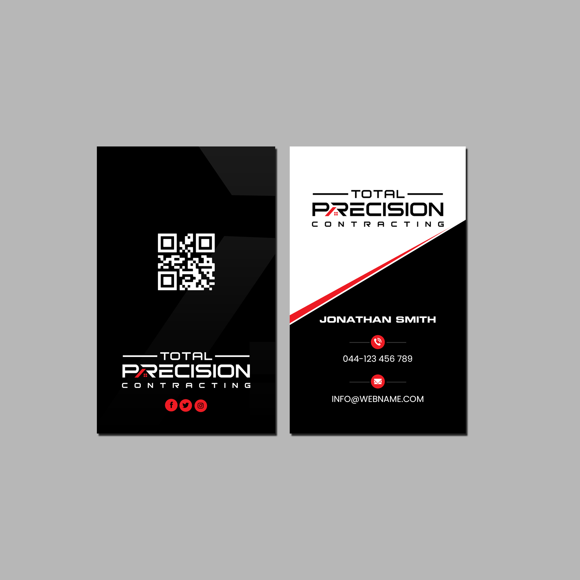 Business Card Design by Creations Box 2015 for Total Precision Contracting | Design #31030579