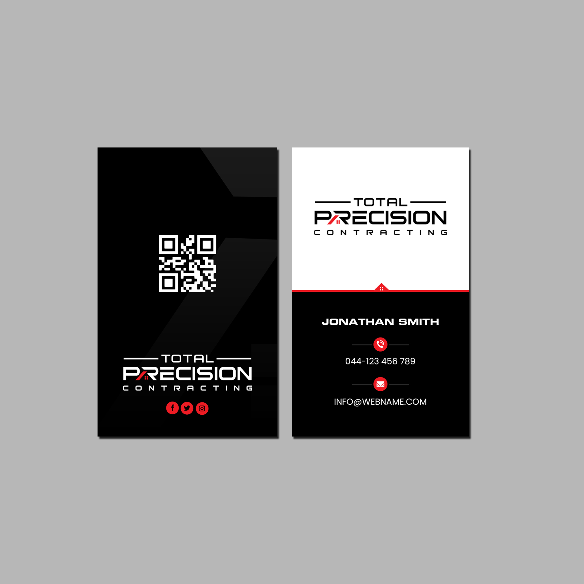 Business Card Design by Creations Box 2015 for Total Precision Contracting | Design #31030580