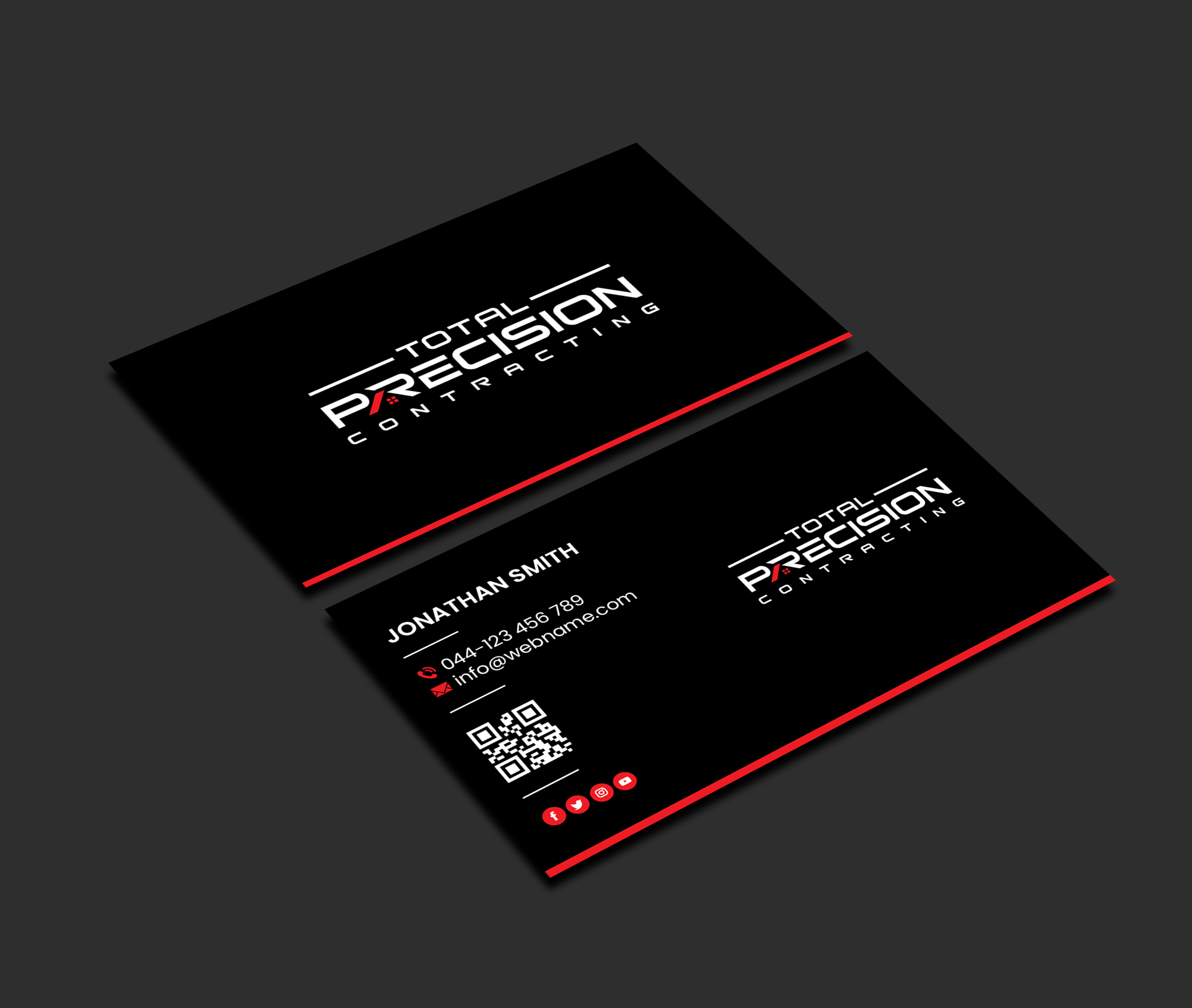 Business Card Design by Creations Box 2015 for Total Precision Contracting | Design #31030581