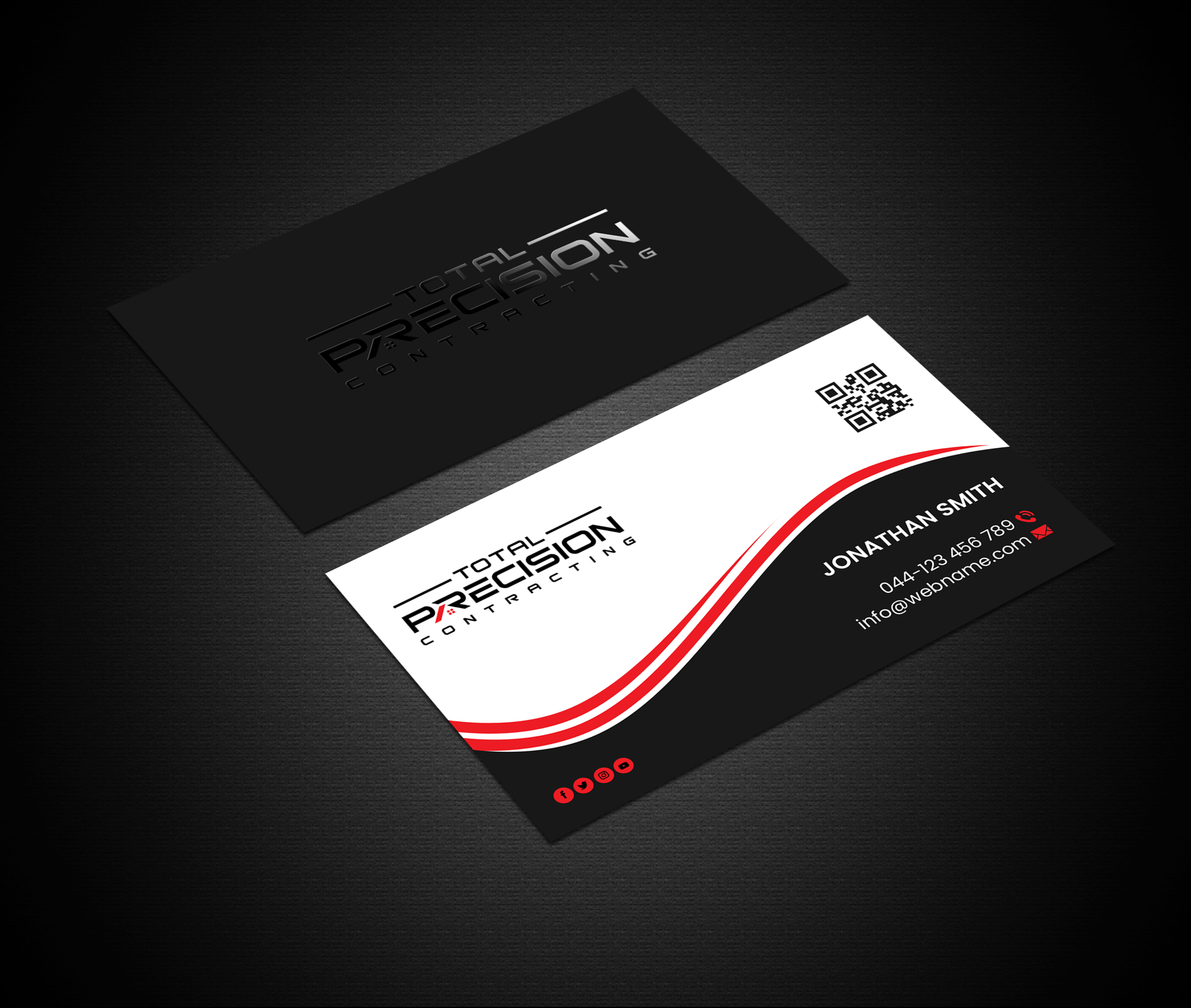 Business Card Design by Creations Box 2015 for Total Precision Contracting | Design #31030582