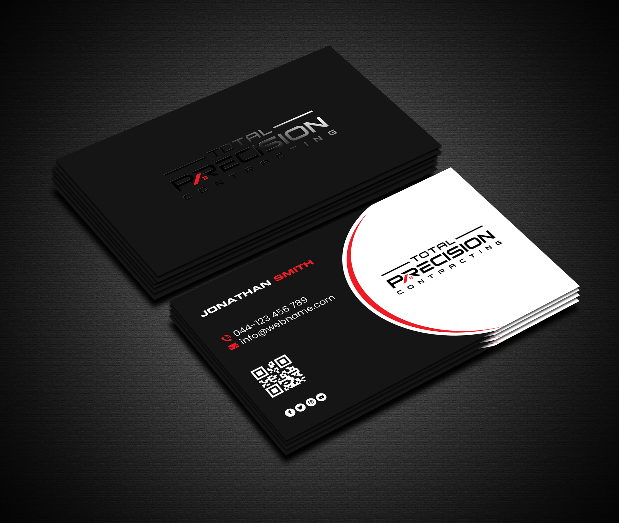 Business Card Design by Creations Box 2015 for Total Precision Contracting | Design #31030583